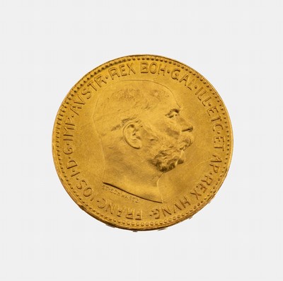 Image Goldmünze 20 Kronen, Österreich-Ungarn, 1915, offizielle Nachprägung, ...