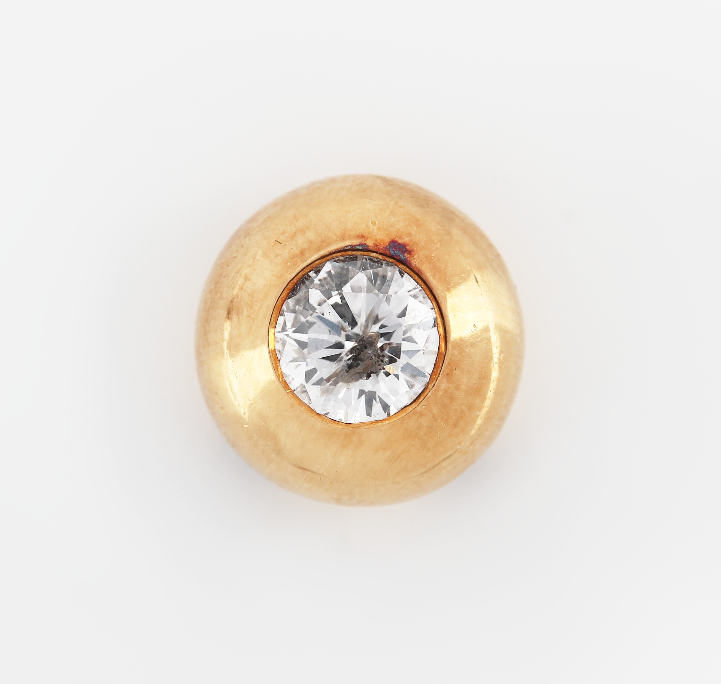 Detail a: 18 kt Gold Brillant-Anhänger, GG 750/000, Brillant ca. 0.80 ct Weiß/p2, ca. 3.1 g, D. ca. 12 mm