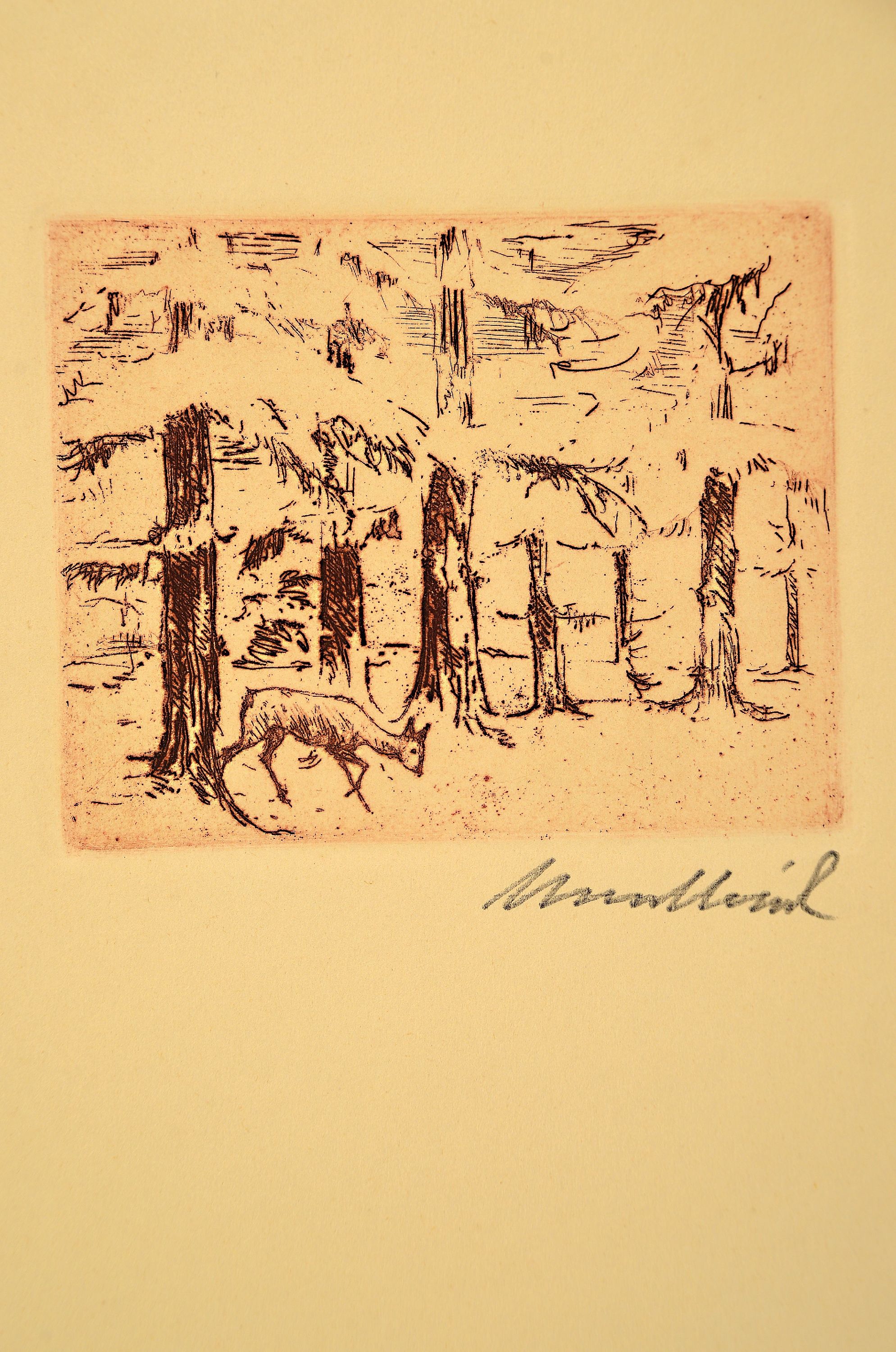 Detail l: Hans Meid, 1883 Pforzheim-1957 Ludwigsburg, 6 Radierungen, je handsigniert, "Abschied Willkommen", "Todwunde", "Erster ...
