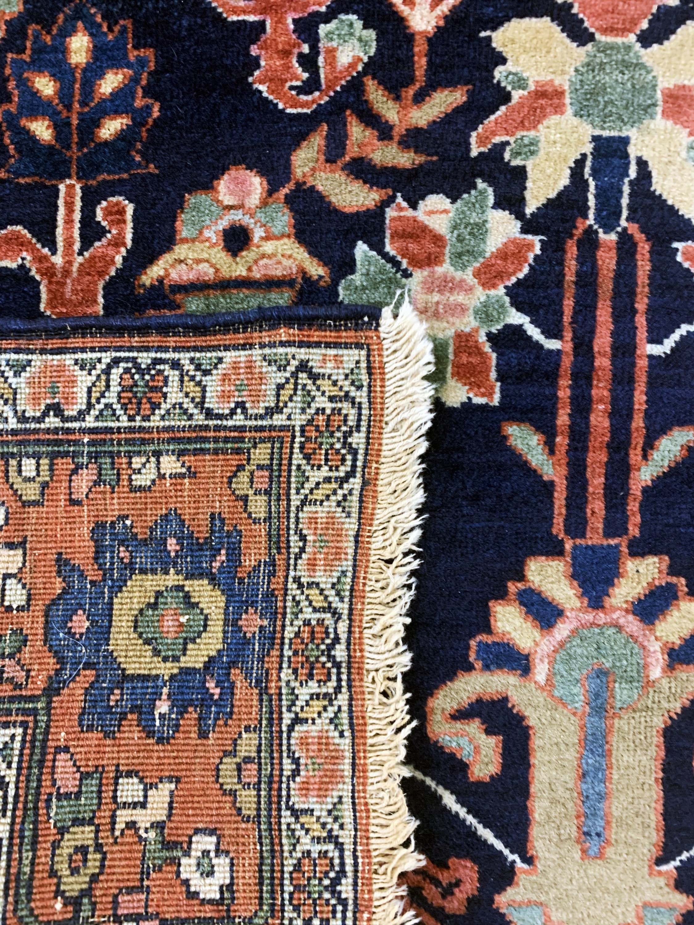 Detail e: Us Re-Import Sarogh antik, Persien, um 1900, Wolle auf Baumwolle, ca. 145 x 100 cm, gereinigt, EHZ: 2-3