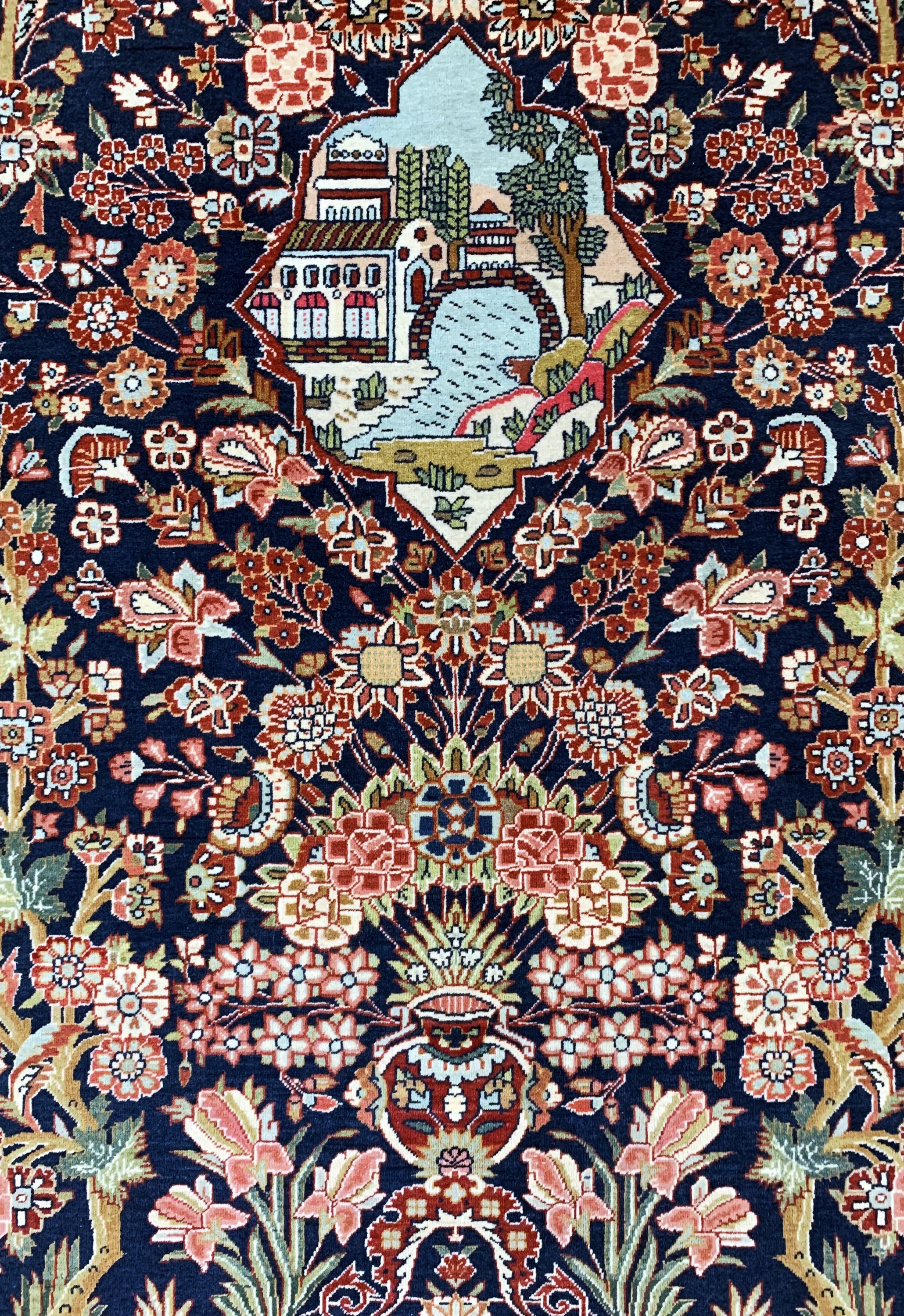 Detail b: Keschan Kork alt, Persien, Anfang 20.Jhd, Korkwolle auf Baumwolle, ca. 213 x 137 cm, EHZ: 2