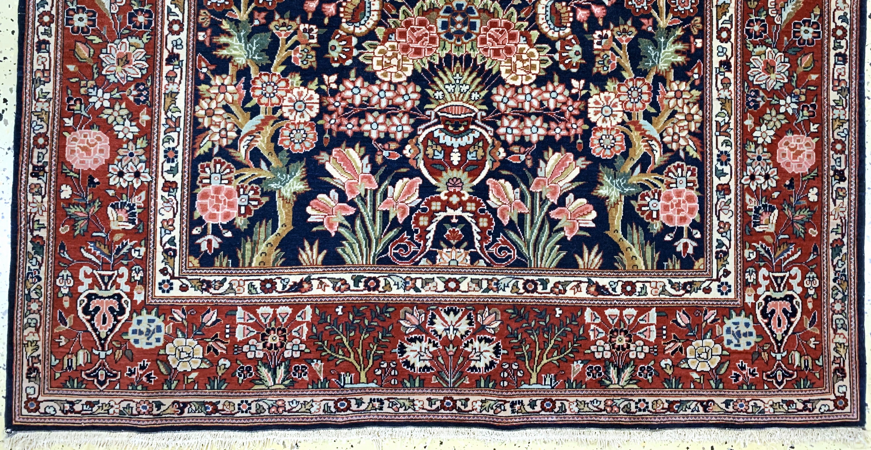 Detail c: Keschan Kork alt, Persien, Anfang 20.Jhd, Korkwolle auf Baumwolle, ca. 213 x 137 cm, EHZ: 2