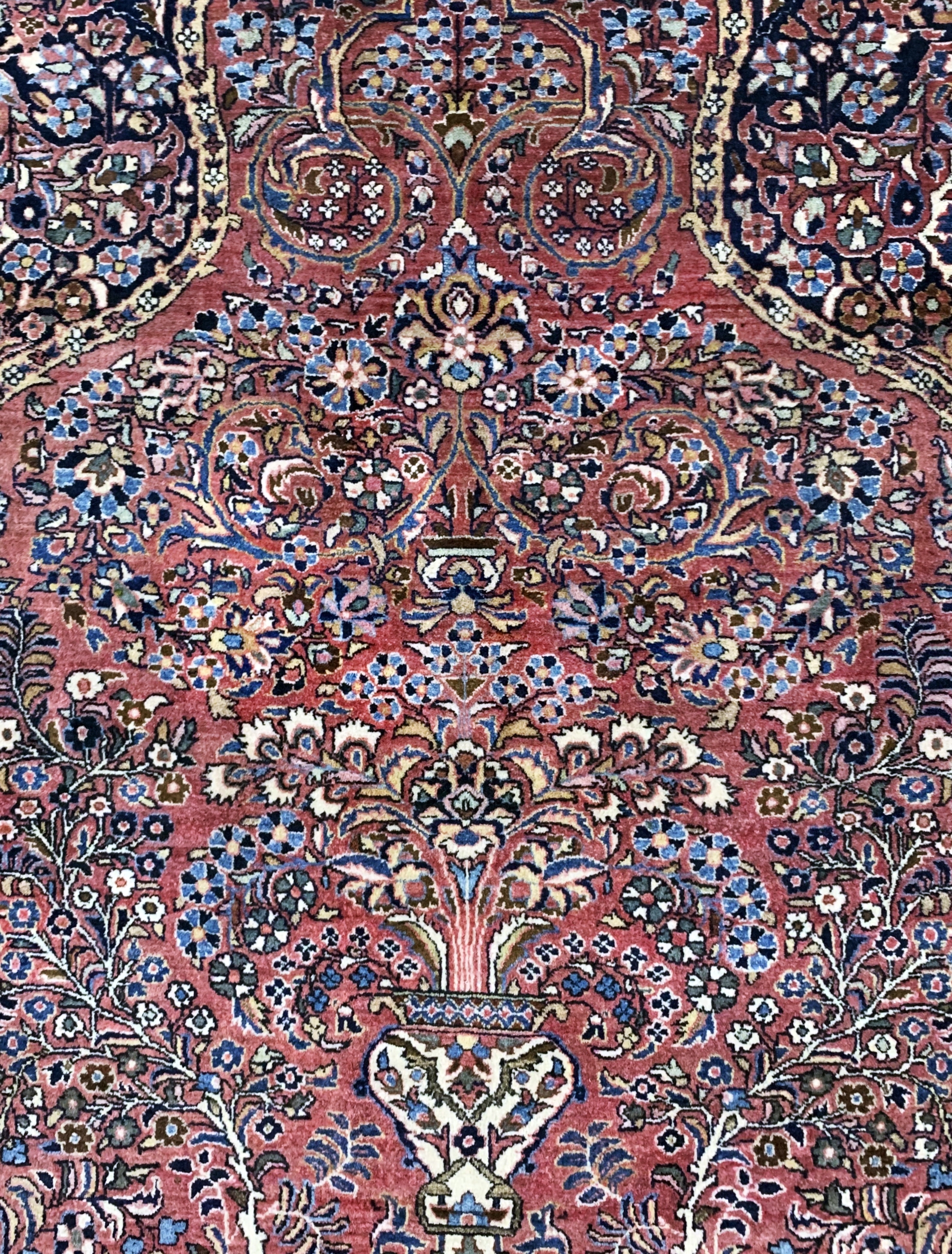 Detail b: Us Re-Import Sarogh, Persien, Anfang 20.Jhd, Korkwolle auf Baumwolle, ca. 200 x 130cm, gereinigt, EHZ: 2