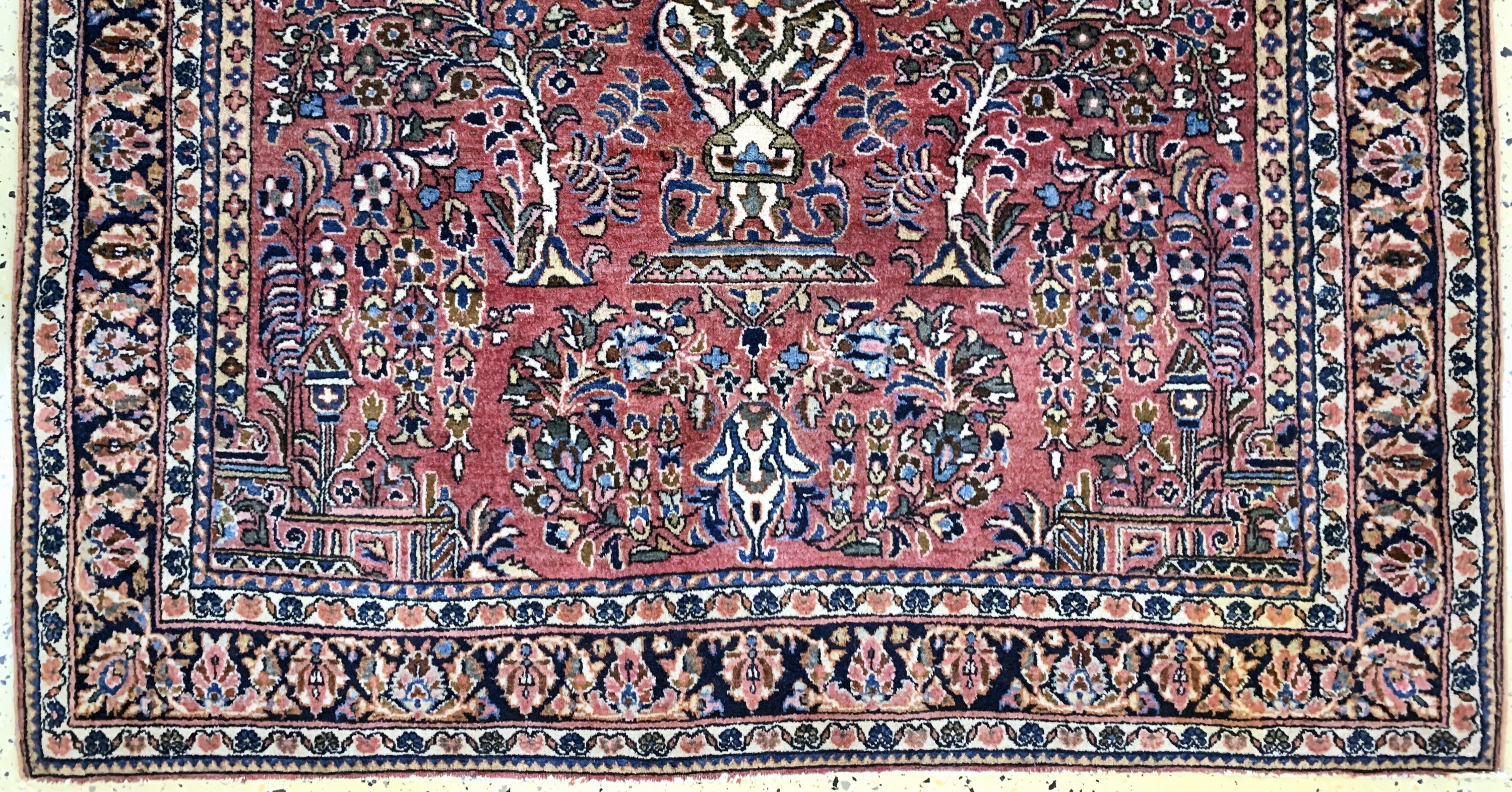 Detail c: Us Re-Import Sarogh, Persien, Anfang 20.Jhd, Korkwolle auf Baumwolle, ca. 200 x 130cm, gereinigt, EHZ: 2