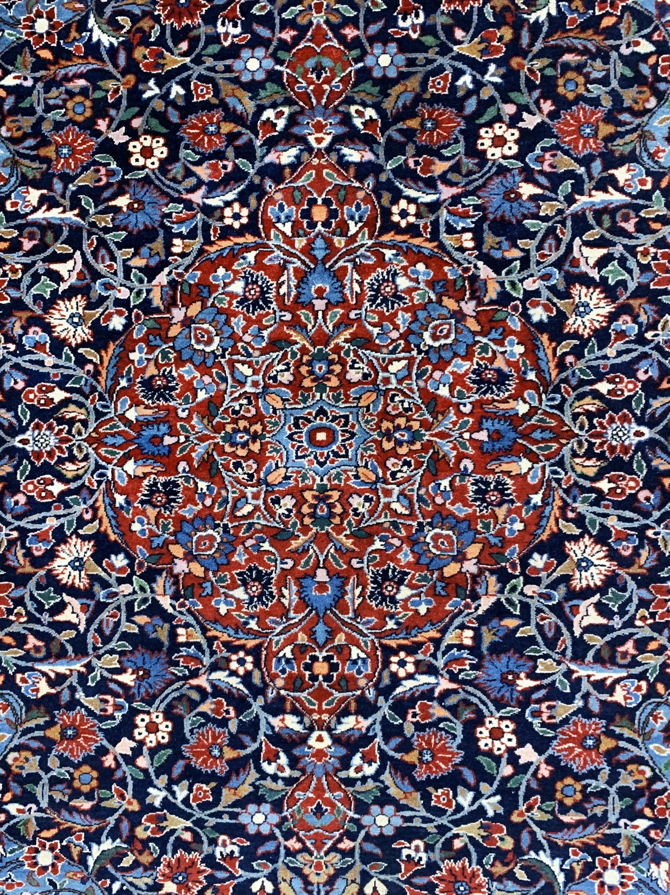 Detail b: Keschan Kork fein, Persien, Mitte 20.Jhd, Korkwolle auf Baumwolle, ca. 196 x 140 cm, gereinigt, EHZ: 2