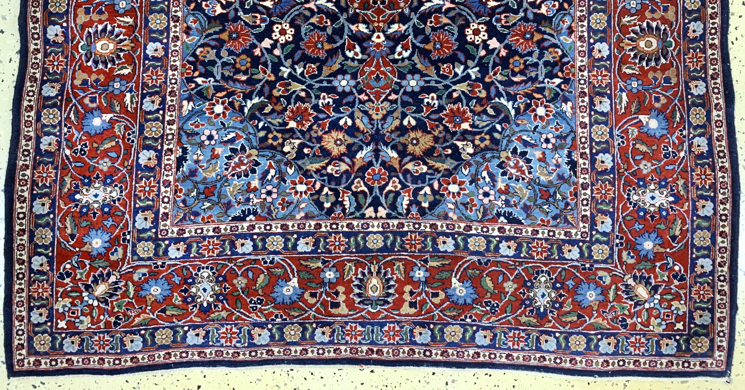 Detail c: Keschan Kork fein, Persien, Mitte 20.Jhd, Korkwolle auf Baumwolle, ca. 196 x 140 cm, gereinigt, EHZ: 2