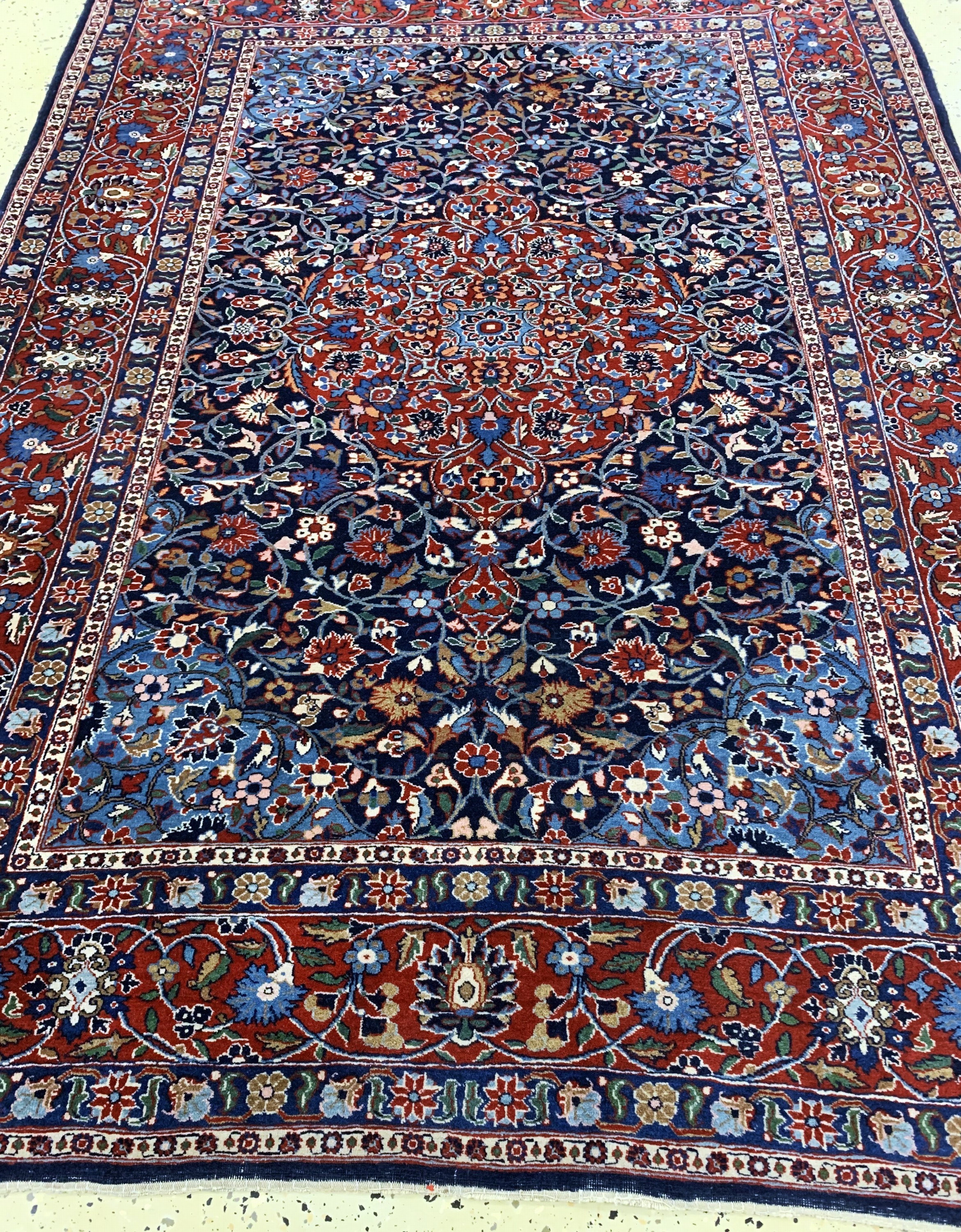 Detail d: Keschan Kork fein, Persien, Mitte 20.Jhd, Korkwolle auf Baumwolle, ca. 196 x 140 cm, gereinigt, EHZ: 2