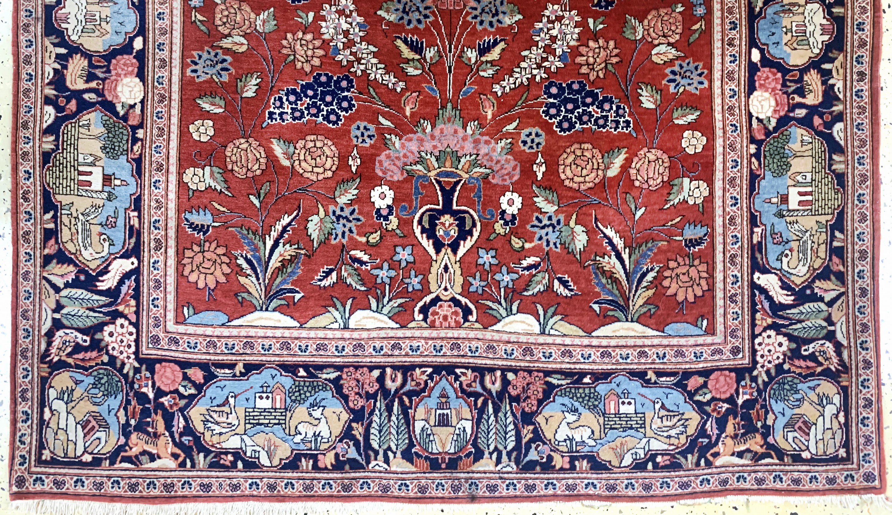 Detail c: Keschan Kork alt, Persien, Anfang 20.Jhd, Korkwolle auf Baumwolle, ca. 205 x 133 cm, gereinigt, EHZ: 2