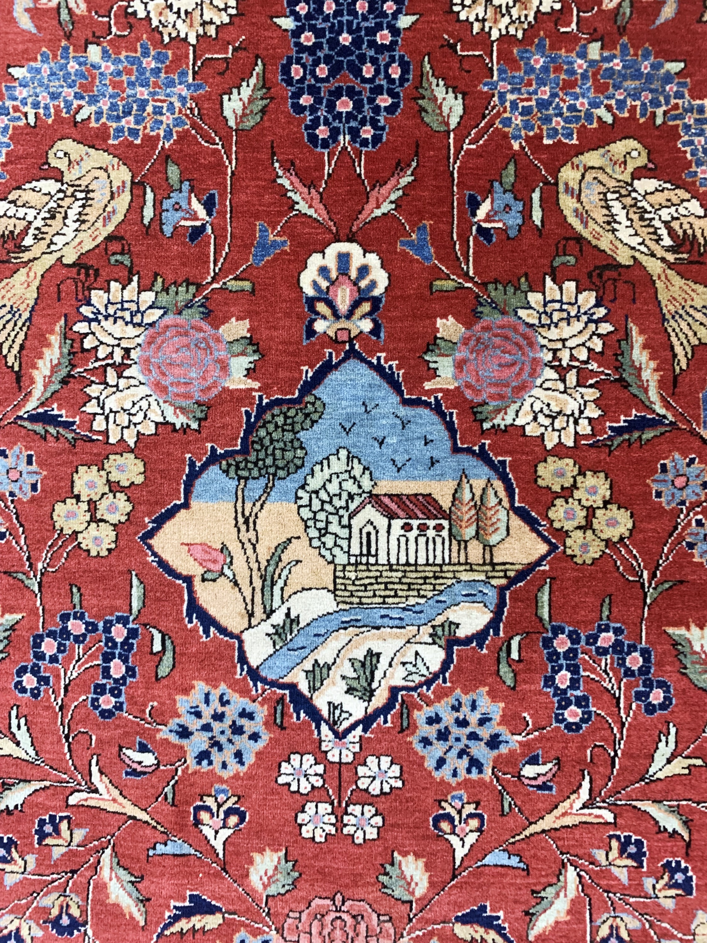 Detail d: Keschan Kork alt, Persien, Anfang 20.Jhd, Korkwolle auf Baumwolle, ca. 205 x 133 cm, gereinigt, EHZ: 2