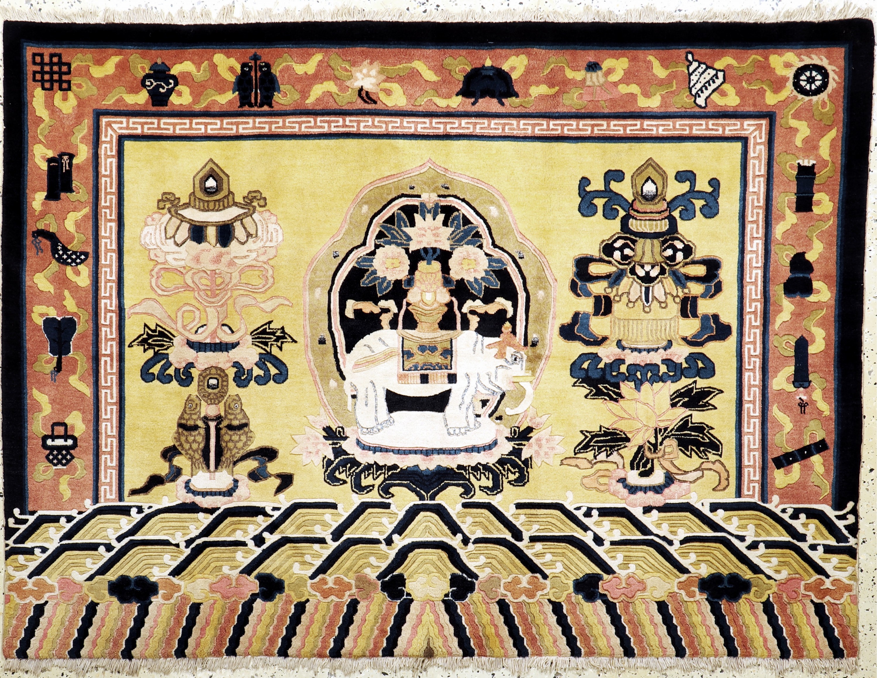 Peking fein, China, Mitte 20.Jhd, Wolle aufBaumwolle, ca. 138 x 186 cm, EHZ:(nahezu neuwertig).