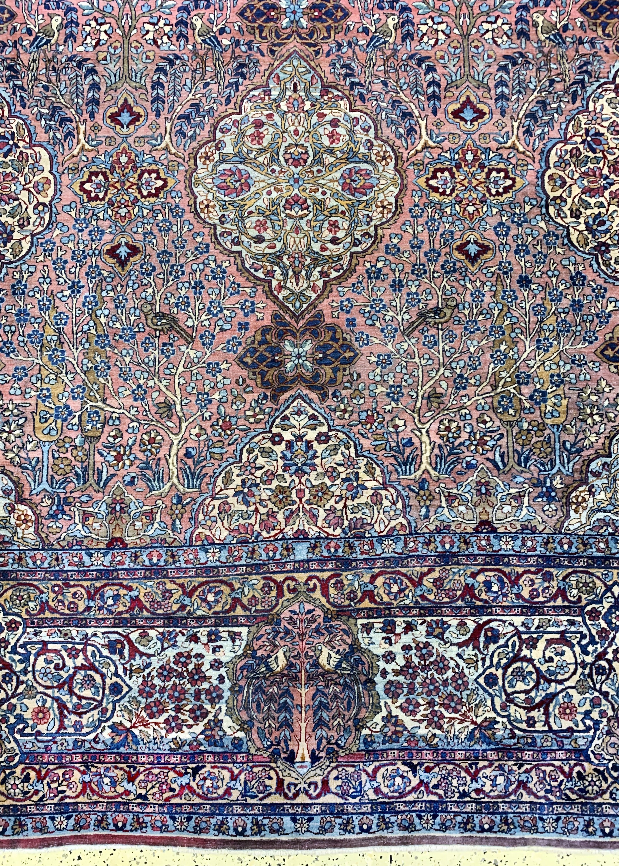 Detail b: Antiker Kerman fein, Persien, um 1900, Wolle auf Baumwolle, ca. 585 x 344 cm, gereinigt, EHZ: 3