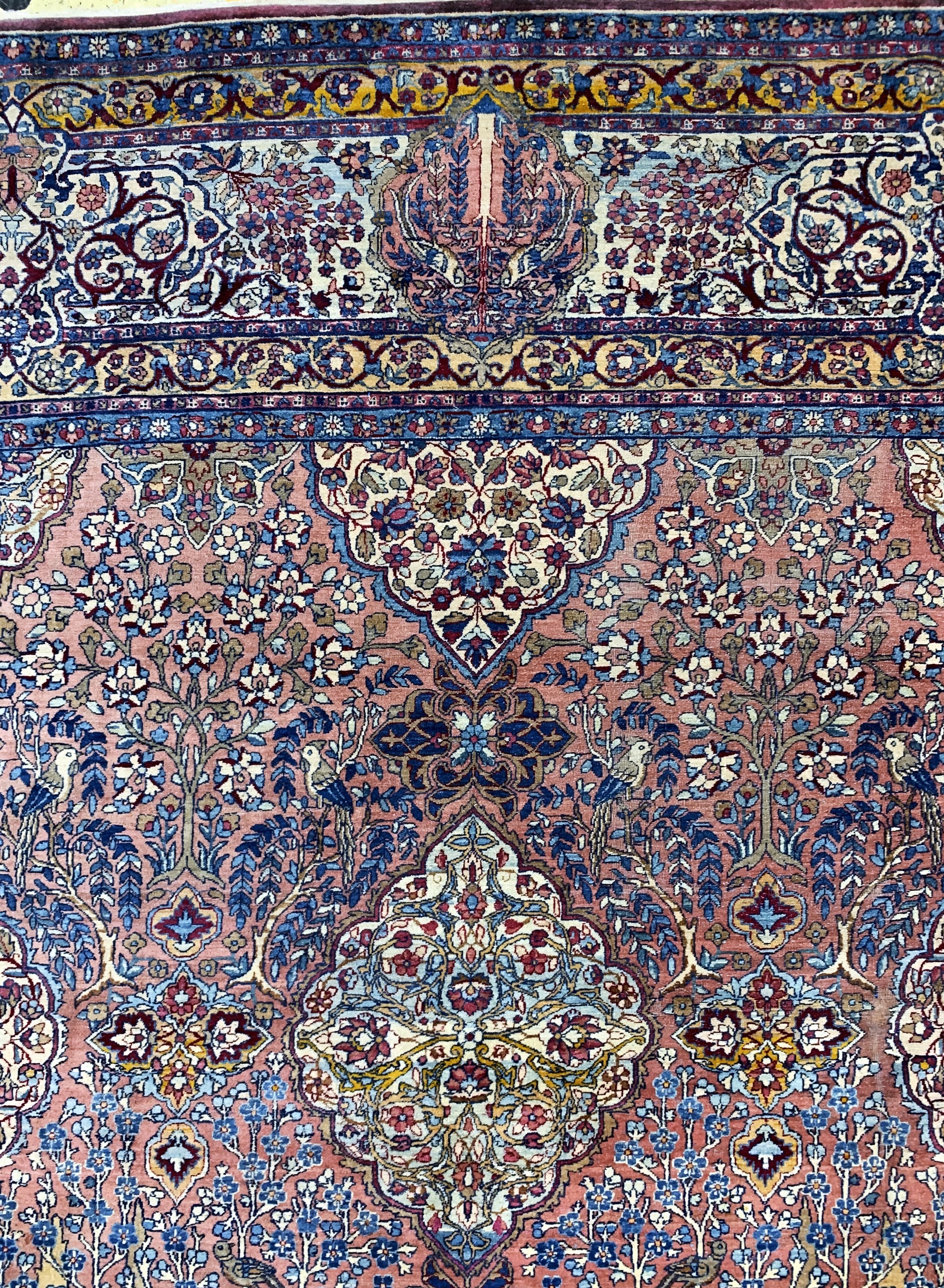 Detail g: Antiker Kerman fein, Persien, um 1900, Wolle auf Baumwolle, ca. 585 x 344 cm, gereinigt, EHZ: 3