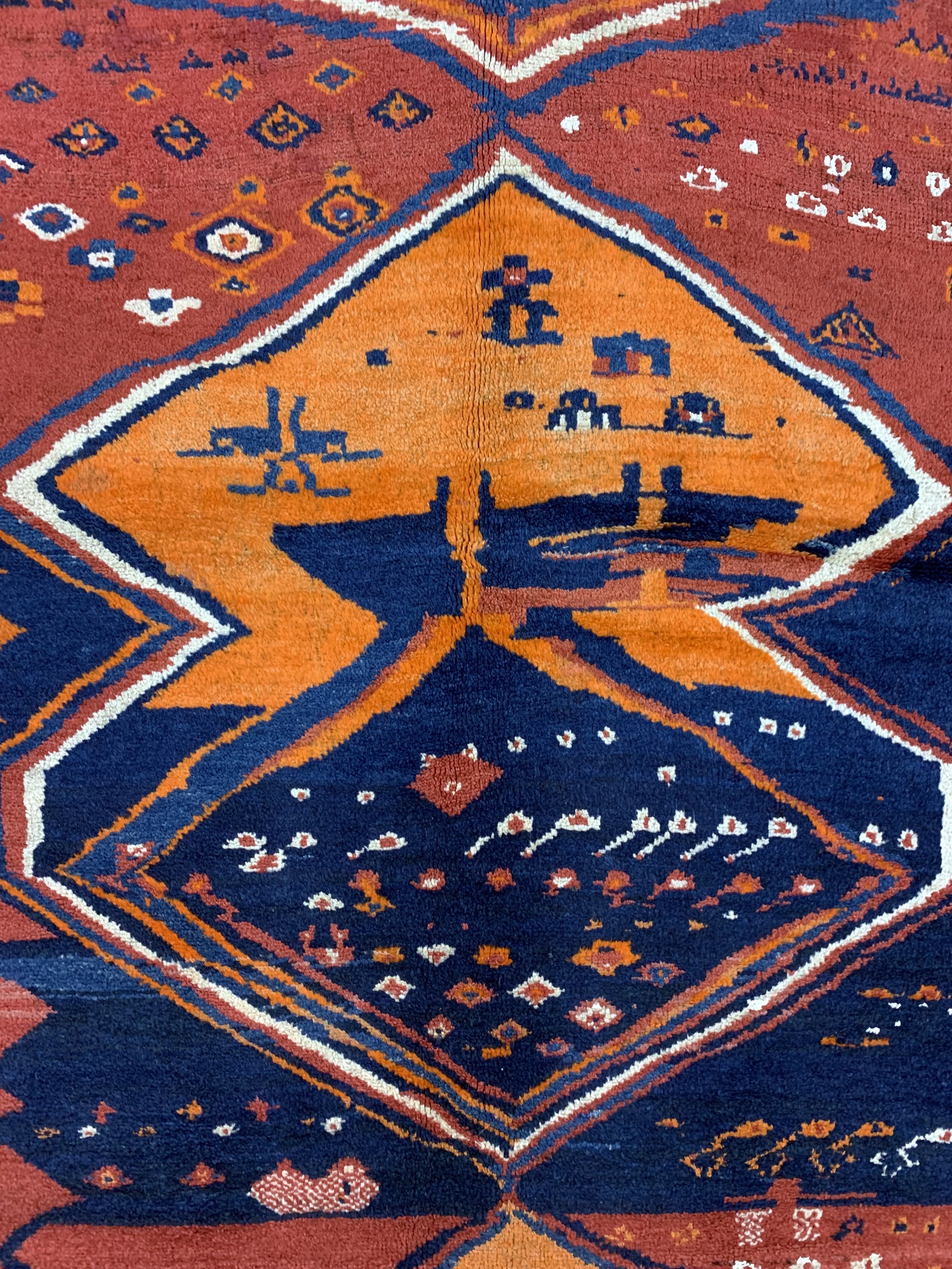 Detail c: Louri Bachtiar, Persien, Anfang 20.Jhd, Wolle auf Baumwolle, ca. 200 x 150 cm, gereinigt, EHZ: 2