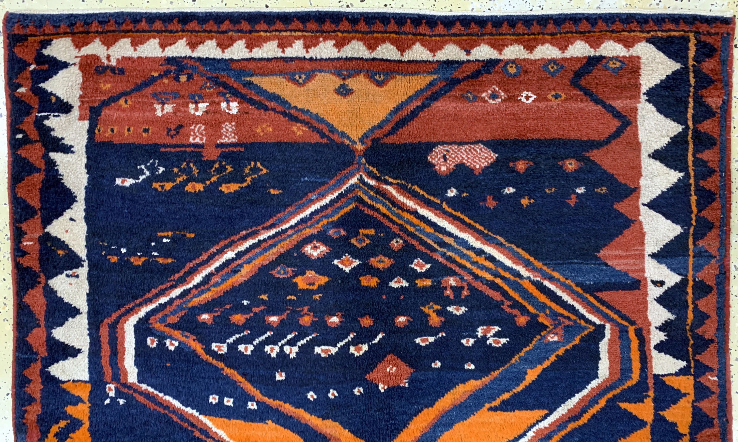 Detail d: Louri Bachtiar, Persien, Anfang 20.Jhd, Wolle auf Baumwolle, ca. 200 x 150 cm, gereinigt, EHZ: 2