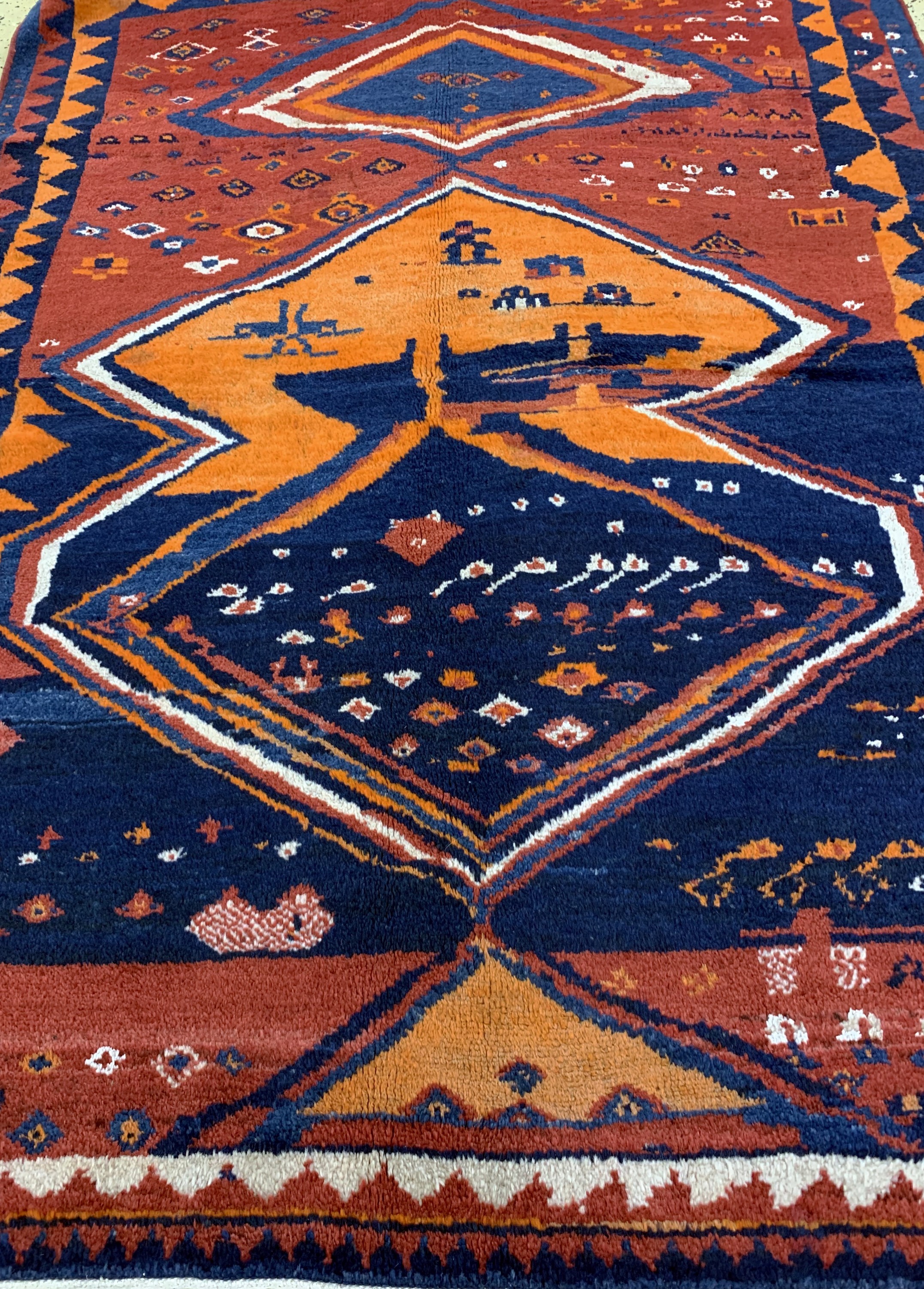 Detail e: Louri Bachtiar, Persien, Anfang 20.Jhd, Wolle auf Baumwolle, ca. 200 x 150 cm, gereinigt, EHZ: 2
