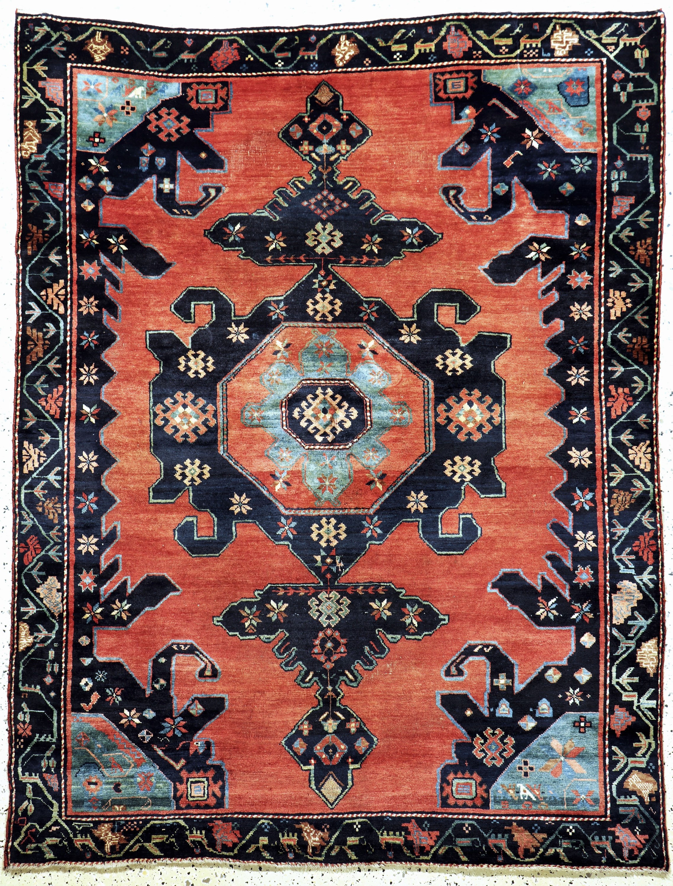 Karabagh antik, Kaukasus, um 1900, Wolle auf Wolle, ca. 200 x 155 cm, gereinigt, EHZ: 3