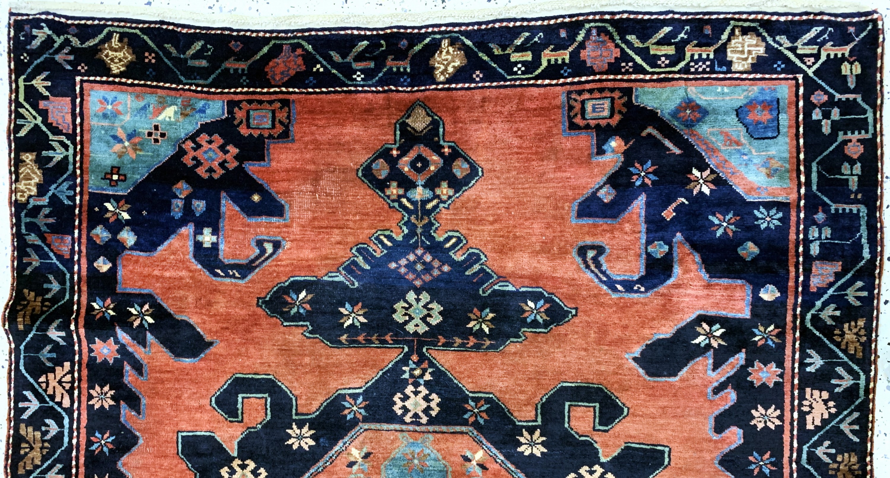 Detail a: Karabagh antik, Kaukasus, um 1900, Wolle auf Wolle, ca. 200 x 155 cm, gereinigt, EHZ: 3