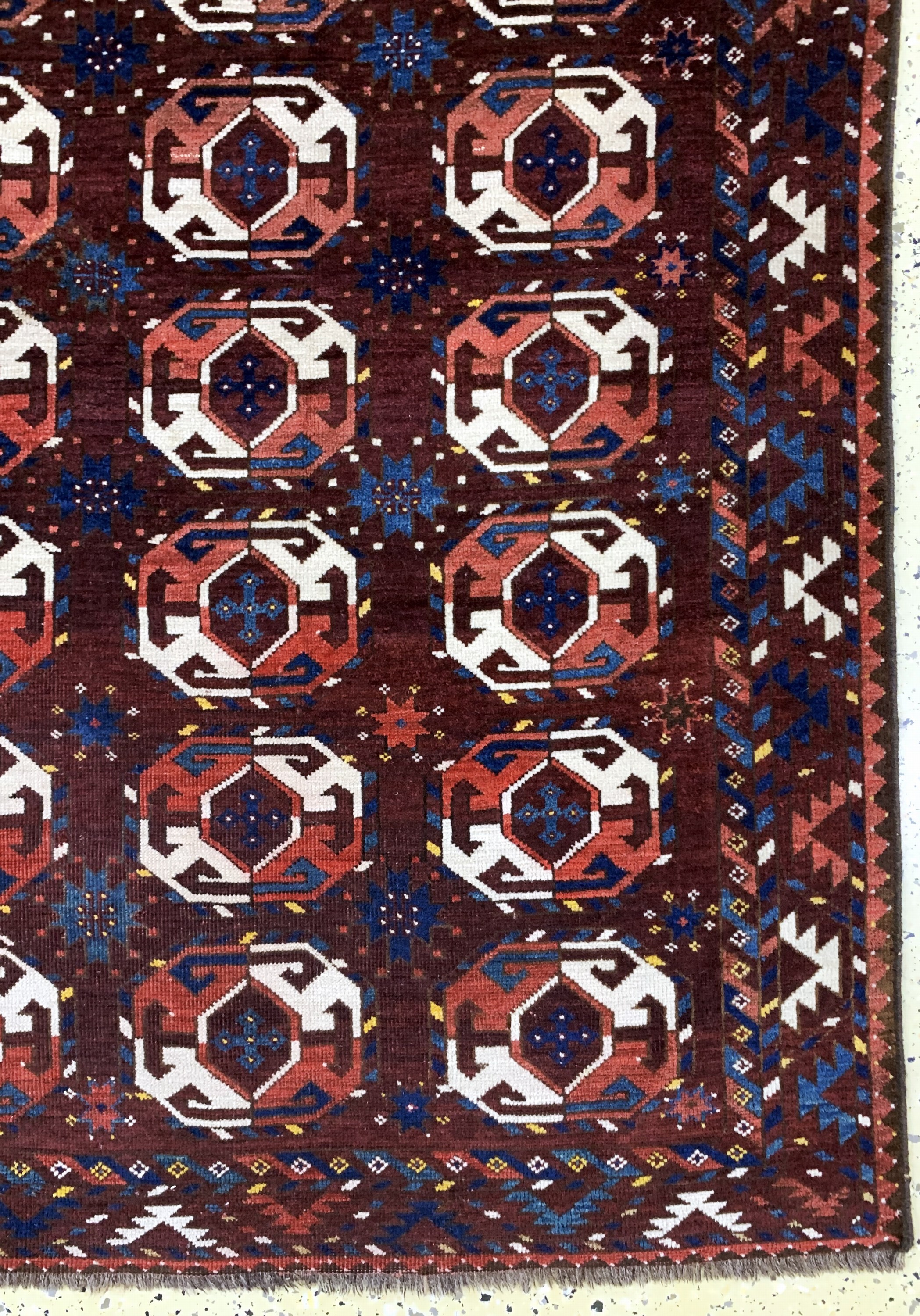 Detail a: Ersari Hauptteppich antik, Turkmenistan, um1900, Wolle auf Wolle, ca. 265 x 185 cm, EHZ: 2-3