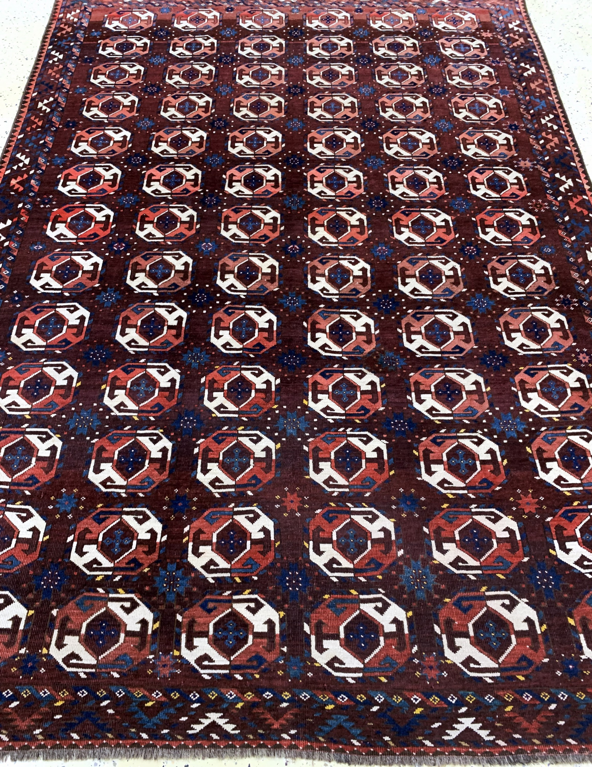Detail f: Ersari Hauptteppich antik, Turkmenistan, um1900, Wolle auf Wolle, ca. 265 x 185 cm, EHZ: 2-3