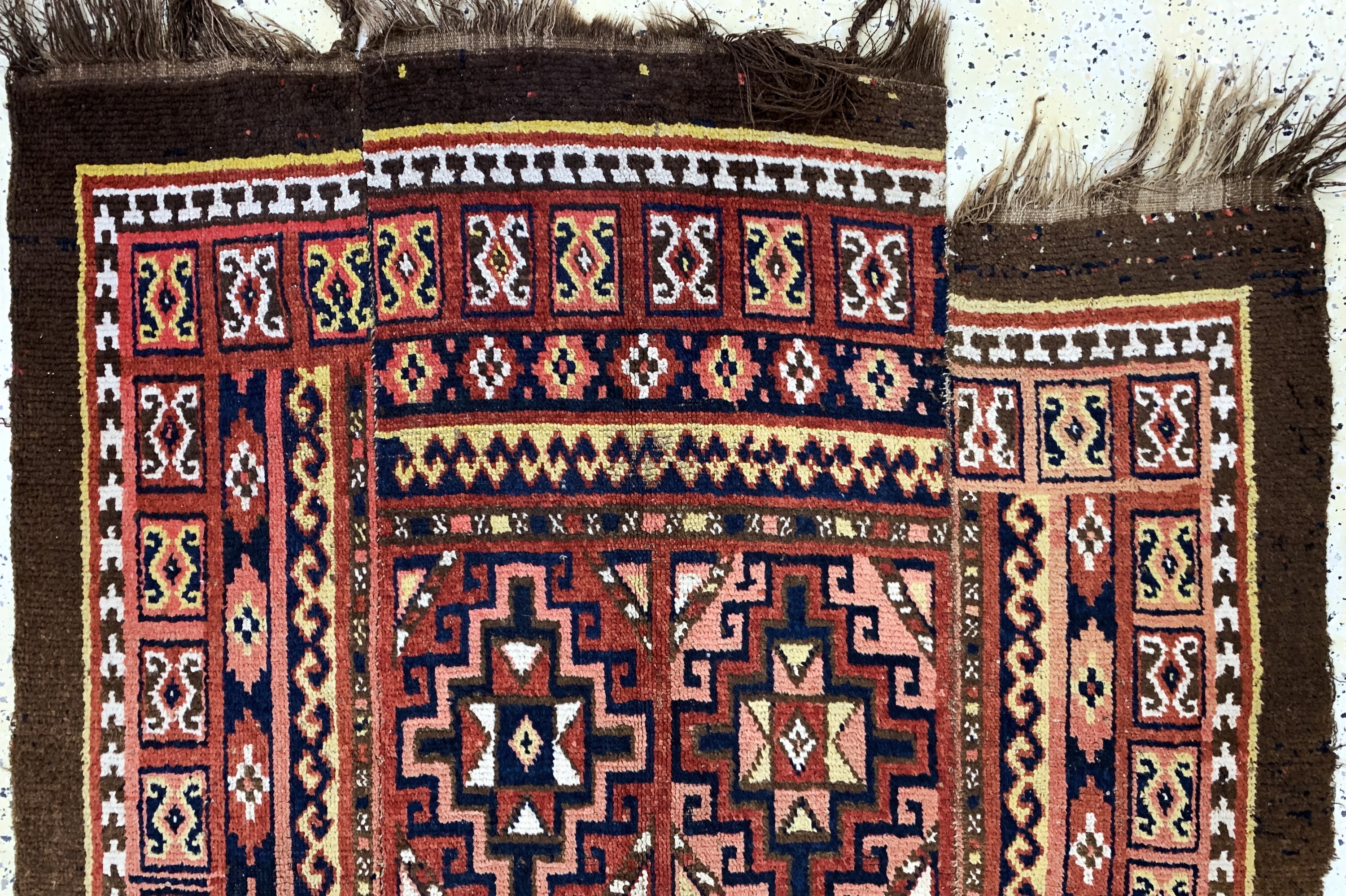 Detail a: "Karakalpak"antik(3 Bahnig), Uzbekistan, 19.Jhd, Wolle auf Wolle, ca. 280 x 150 cm, EHZ: 3