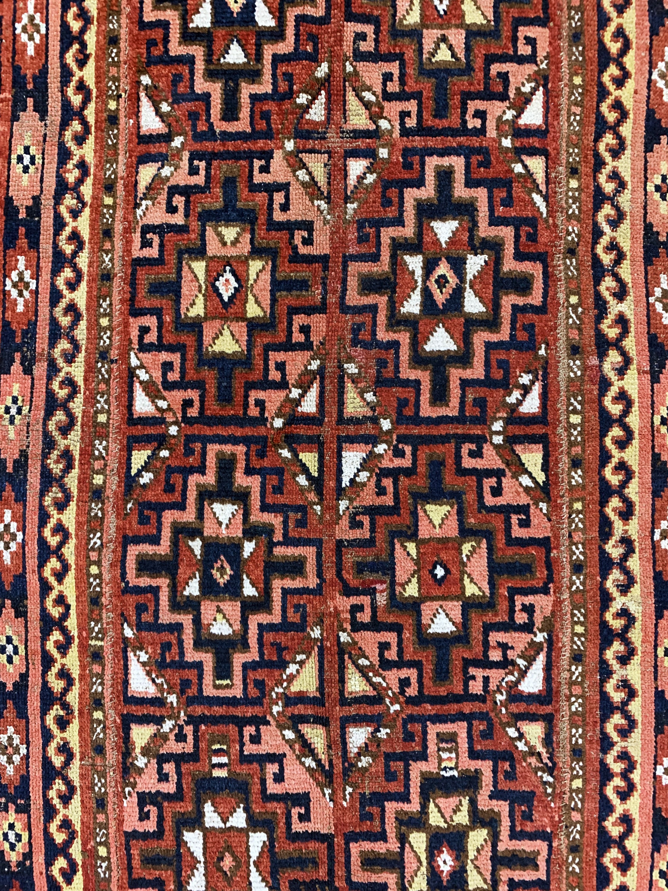 Detail b: "Karakalpak"antik(3 Bahnig), Uzbekistan, 19.Jhd, Wolle auf Wolle, ca. 280 x 150 cm, EHZ: 3