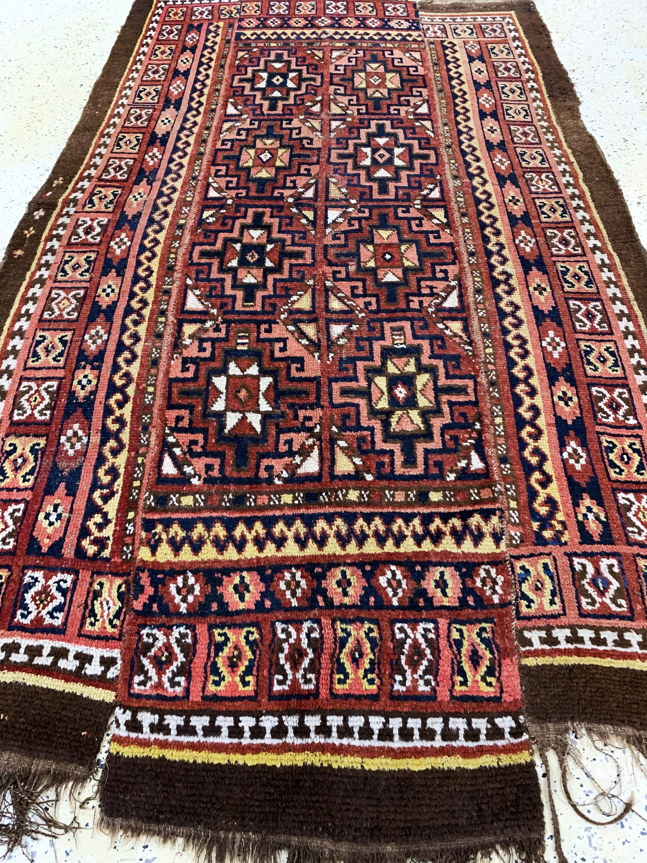 Detail d: "Karakalpak"antik(3 Bahnig), Uzbekistan, 19.Jhd, Wolle auf Wolle, ca. 280 x 150 cm, EHZ: 3