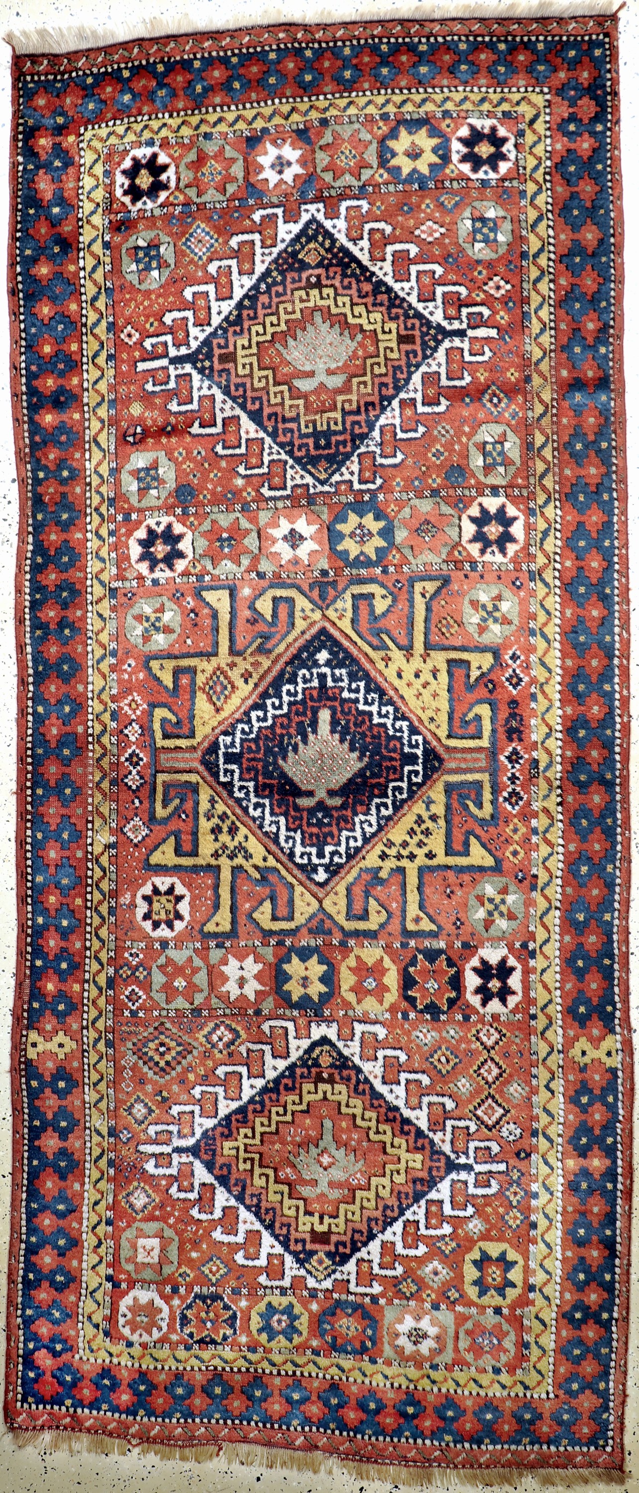Konya antik, Türkei, um 1900, Wolle auf Wolle, ca. 316 x 136 cm, gereinigt, EHZ: 2-3