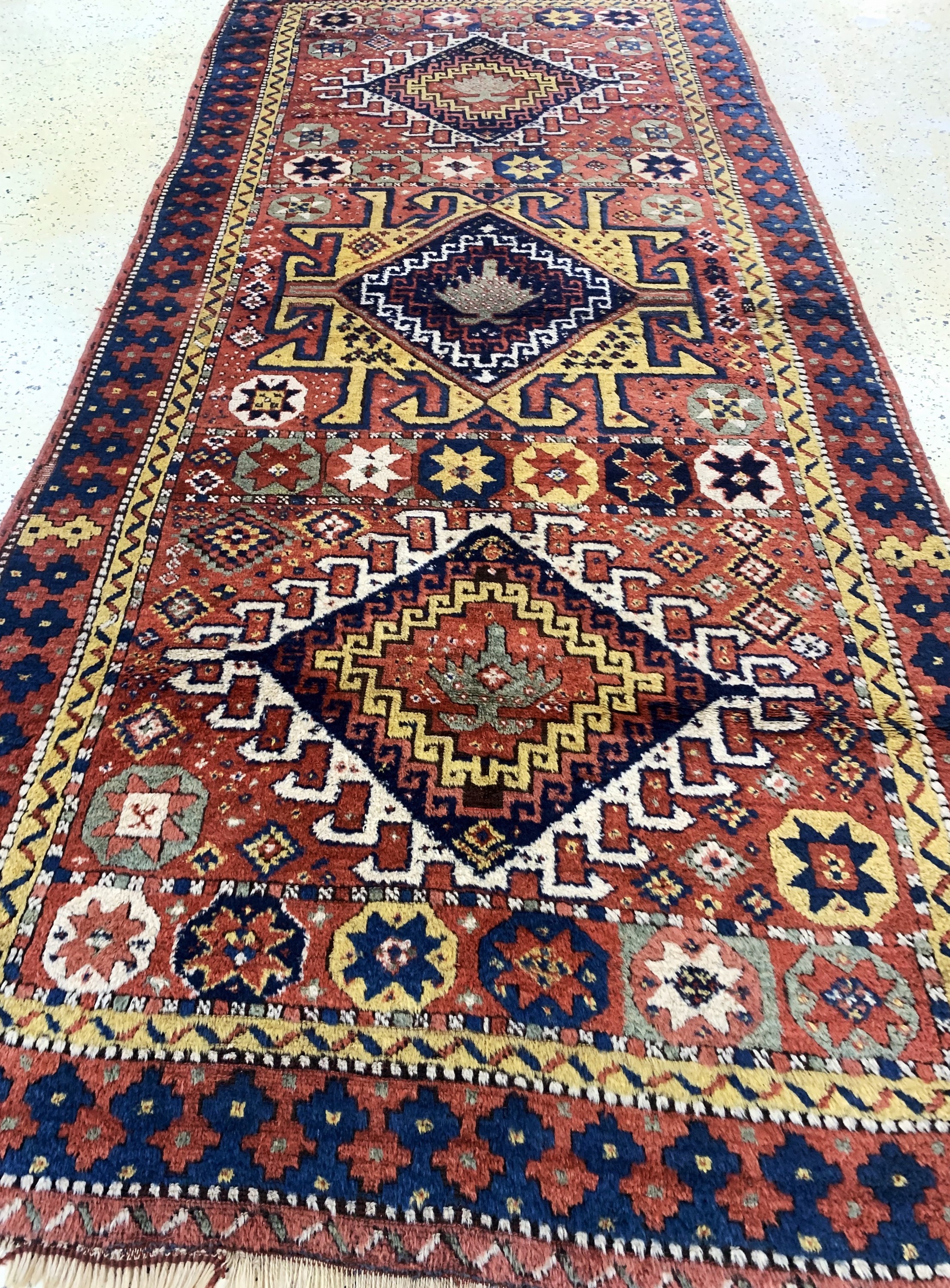 Detail e: Konya antik, Türkei, um 1900, Wolle auf Wolle, ca. 316 x 136 cm, gereinigt, EHZ: 2-3