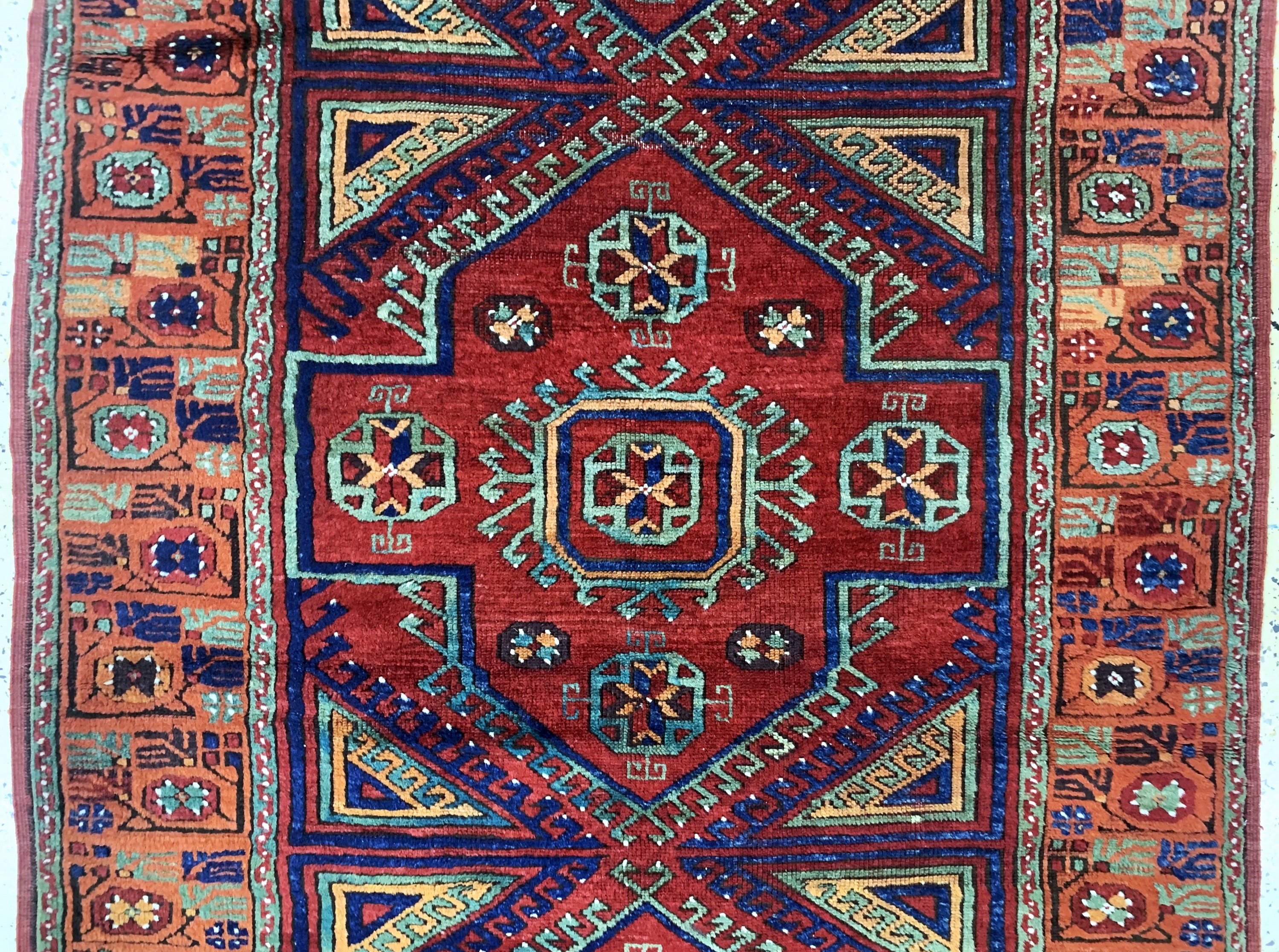 Detail b: Konya antik, Türkei, um 1900, Wolle auf Wolle, ca. 385 x 123 cm, gereinigt, EHZ: 2