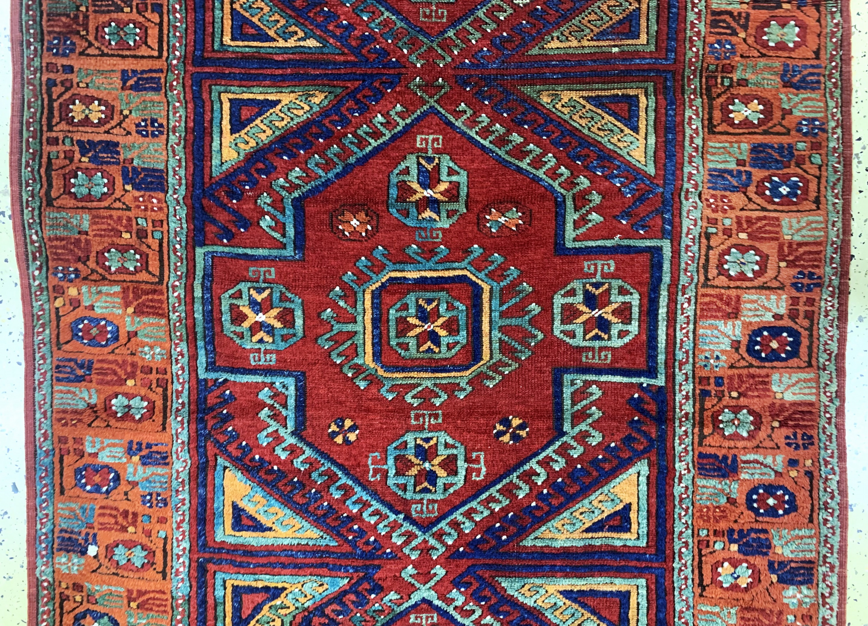 Detail c: Konya antik, Türkei, um 1900, Wolle auf Wolle, ca. 385 x 123 cm, gereinigt, EHZ: 2
