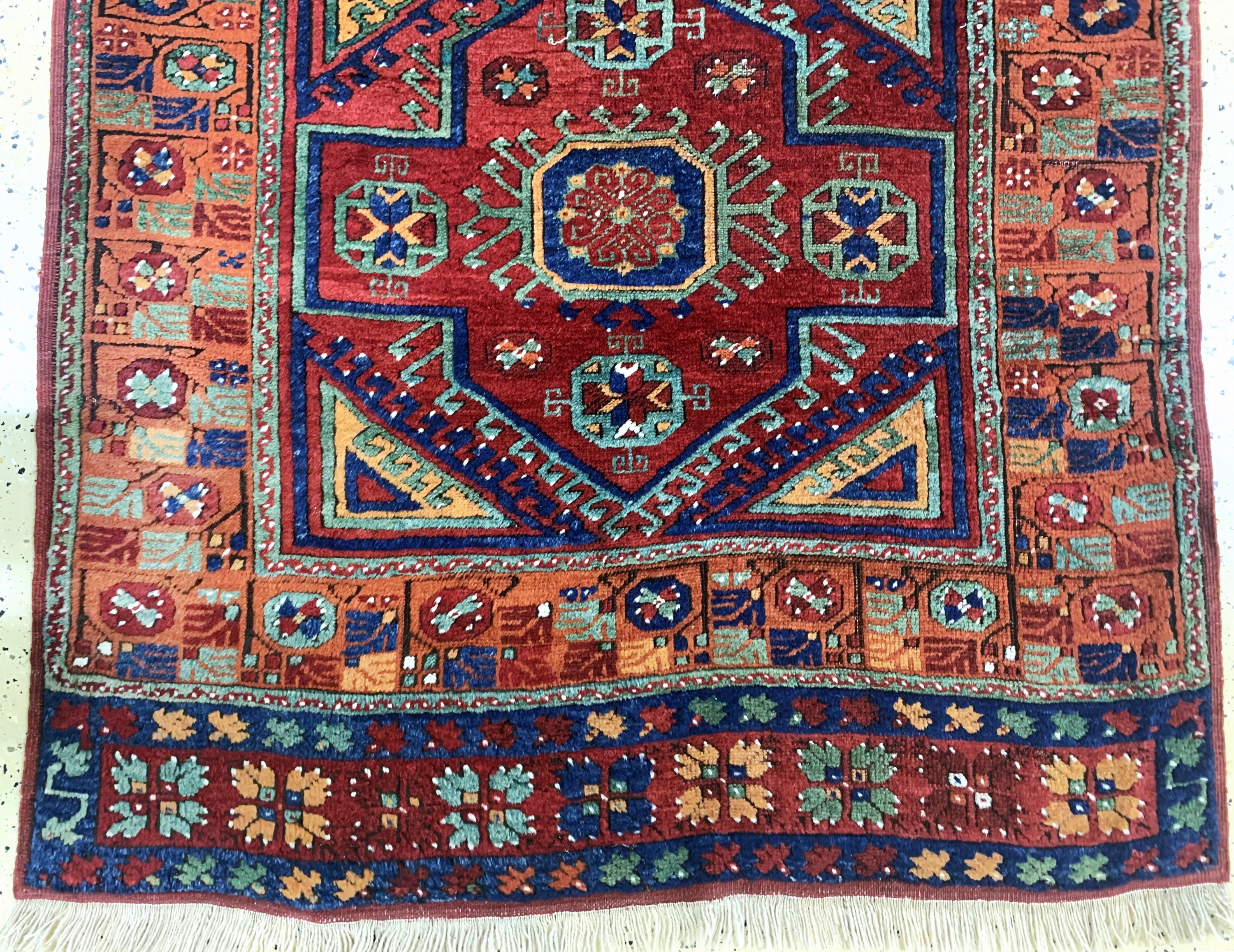 Detail d: Konya antik, Türkei, um 1900, Wolle auf Wolle, ca. 385 x 123 cm, gereinigt, EHZ: 2
