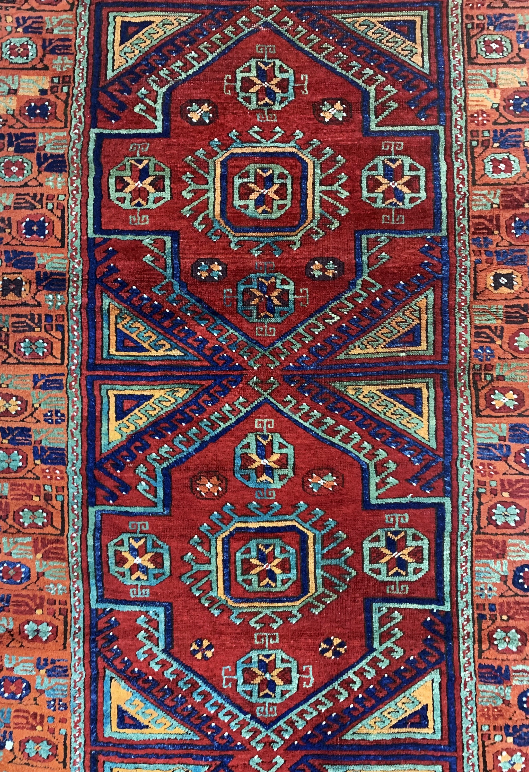 Detail e: Konya antik, Türkei, um 1900, Wolle auf Wolle, ca. 385 x 123 cm, gereinigt, EHZ: 2