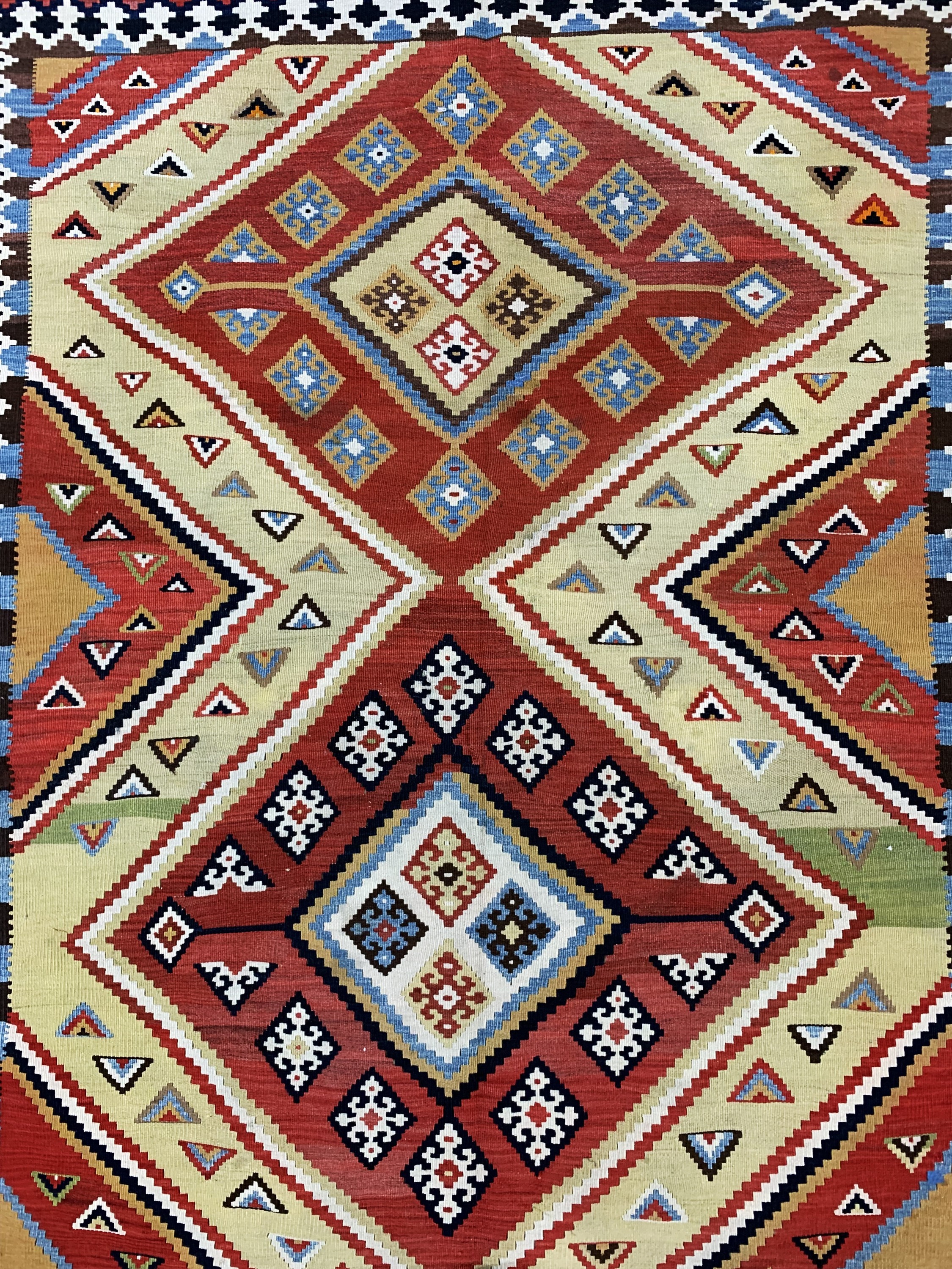 Detail c: Ghaschgai Kelim fein, Persien, Anfang 20.Jhd, Wolle auf Wolle, ca. 240 x 145 cm, EHZ: 2
