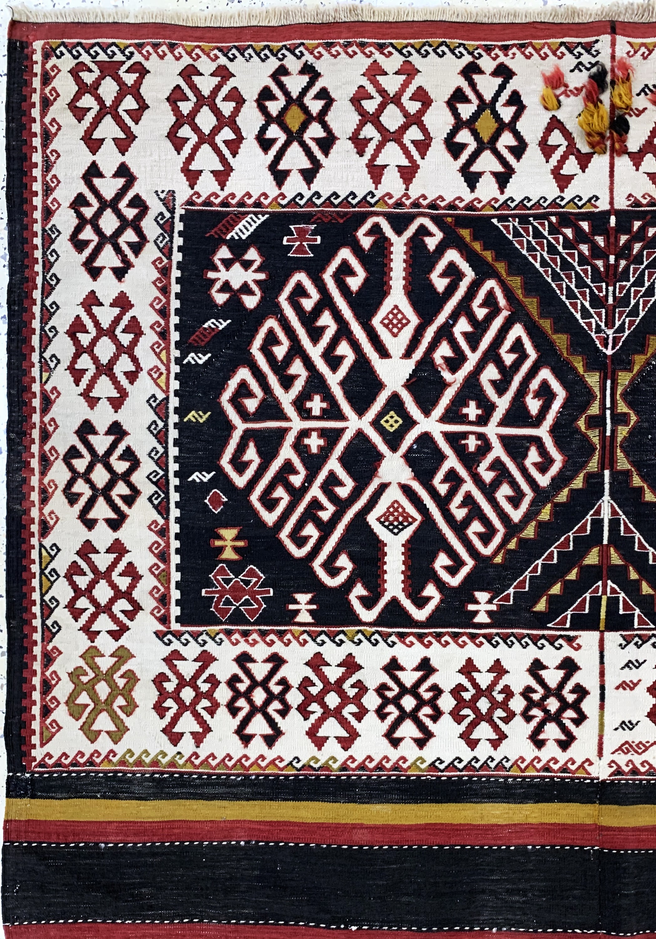 Detail c: Seltener Schahsawan Kelim, Persien, Anfang 20.Jhd, Wolle auf Wolle(2 Bahnig), ca. 240 x 166 cm, EHZ: 2