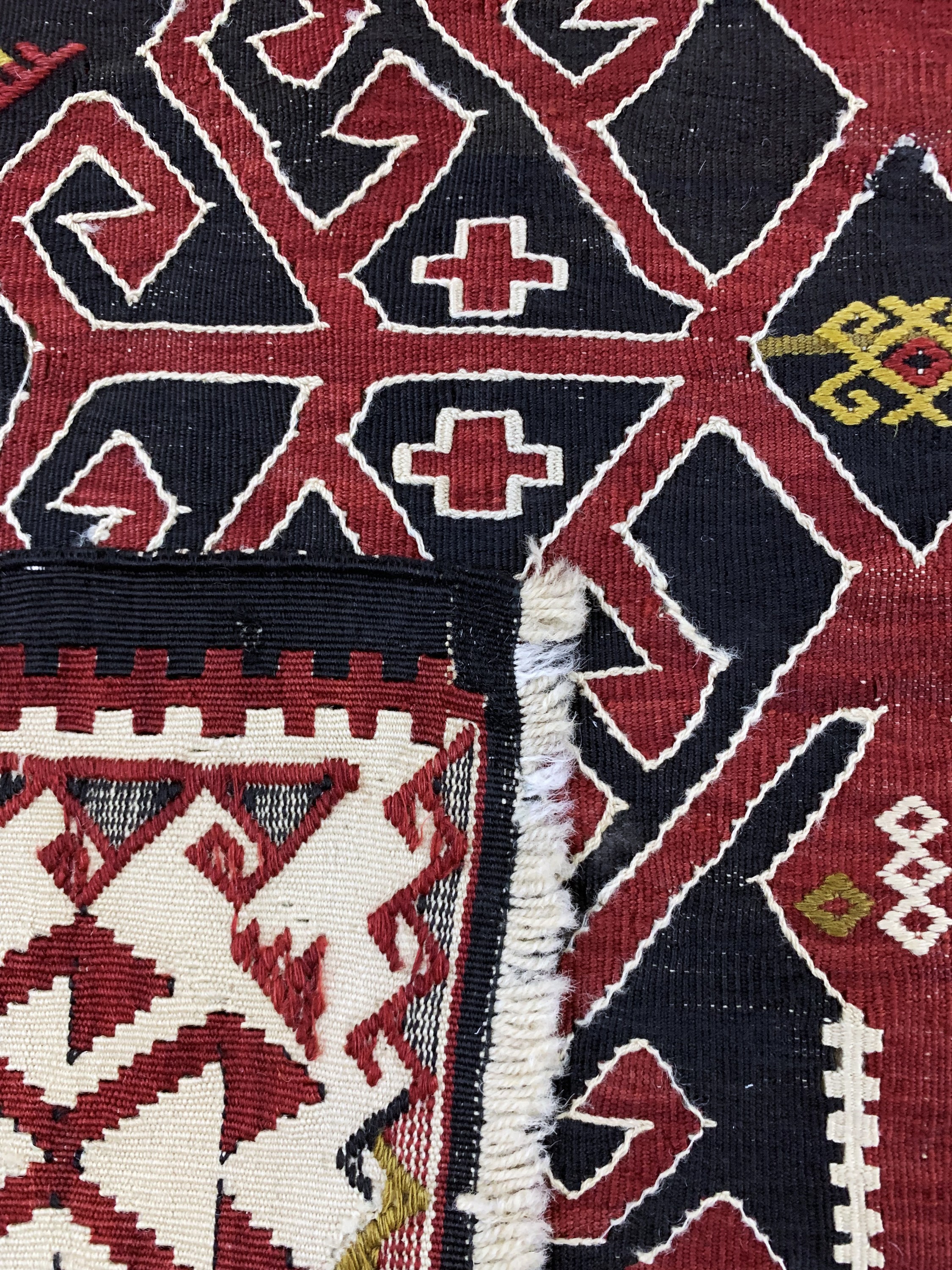 Detail f: Seltener Schahsawan Kelim, Persien, Anfang 20.Jhd, Wolle auf Wolle(2 Bahnig), ca. 240 x 166 cm, EHZ: 2