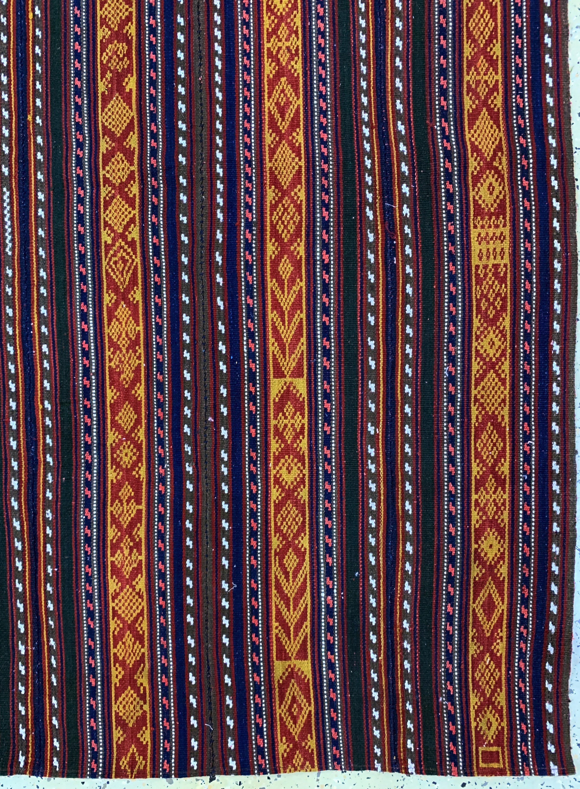 Detail a: Djajim"Nomaden-Decke", Persien, Anfang 20.Jhd, Wolle auf Wolle(7 Bahnig), ca. 187 x 182 cm, EHZ: 2