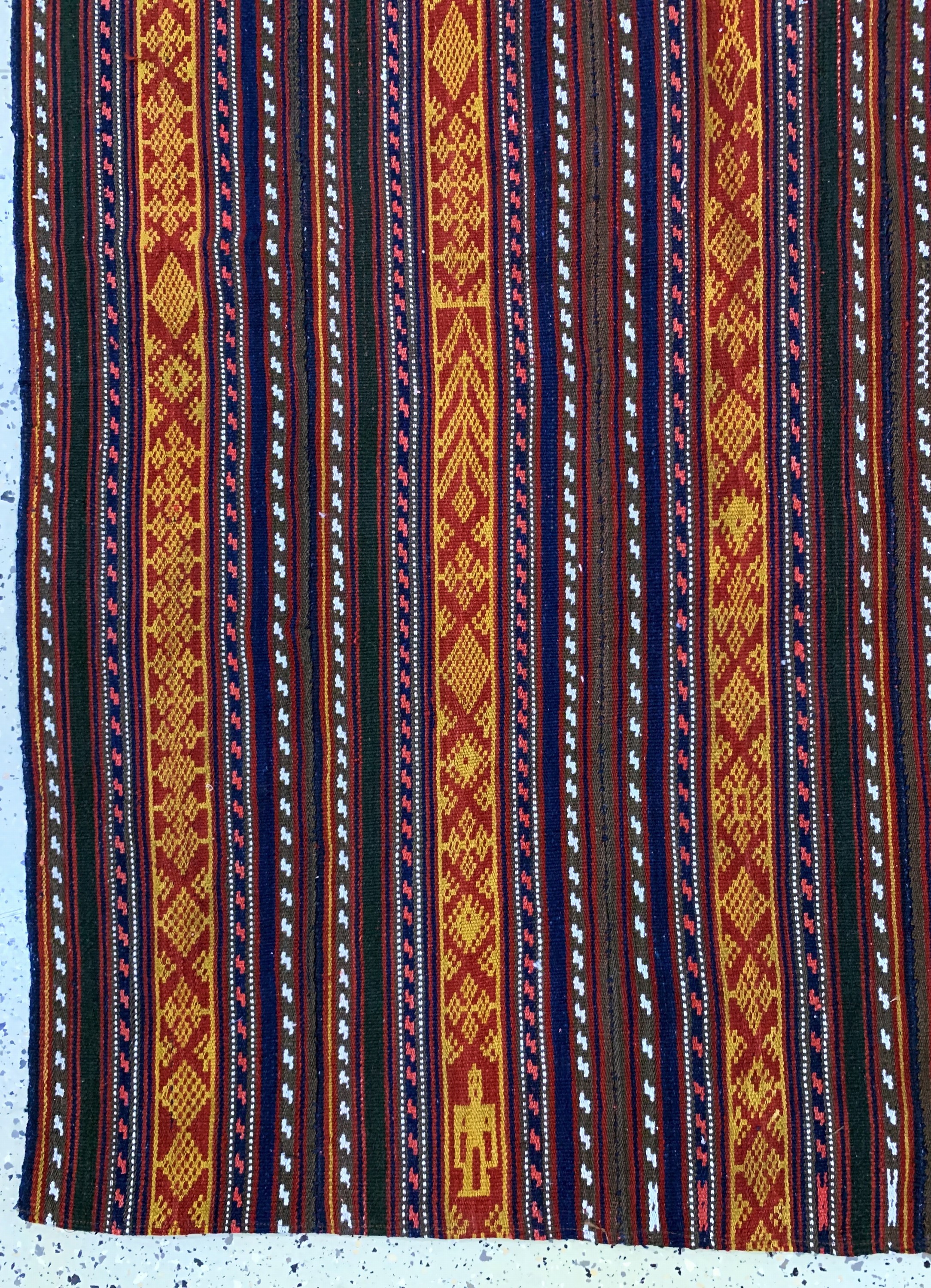 Detail b: Djajim"Nomaden-Decke", Persien, Anfang 20.Jhd, Wolle auf Wolle(7 Bahnig), ca. 187 x 182 cm, EHZ: 2