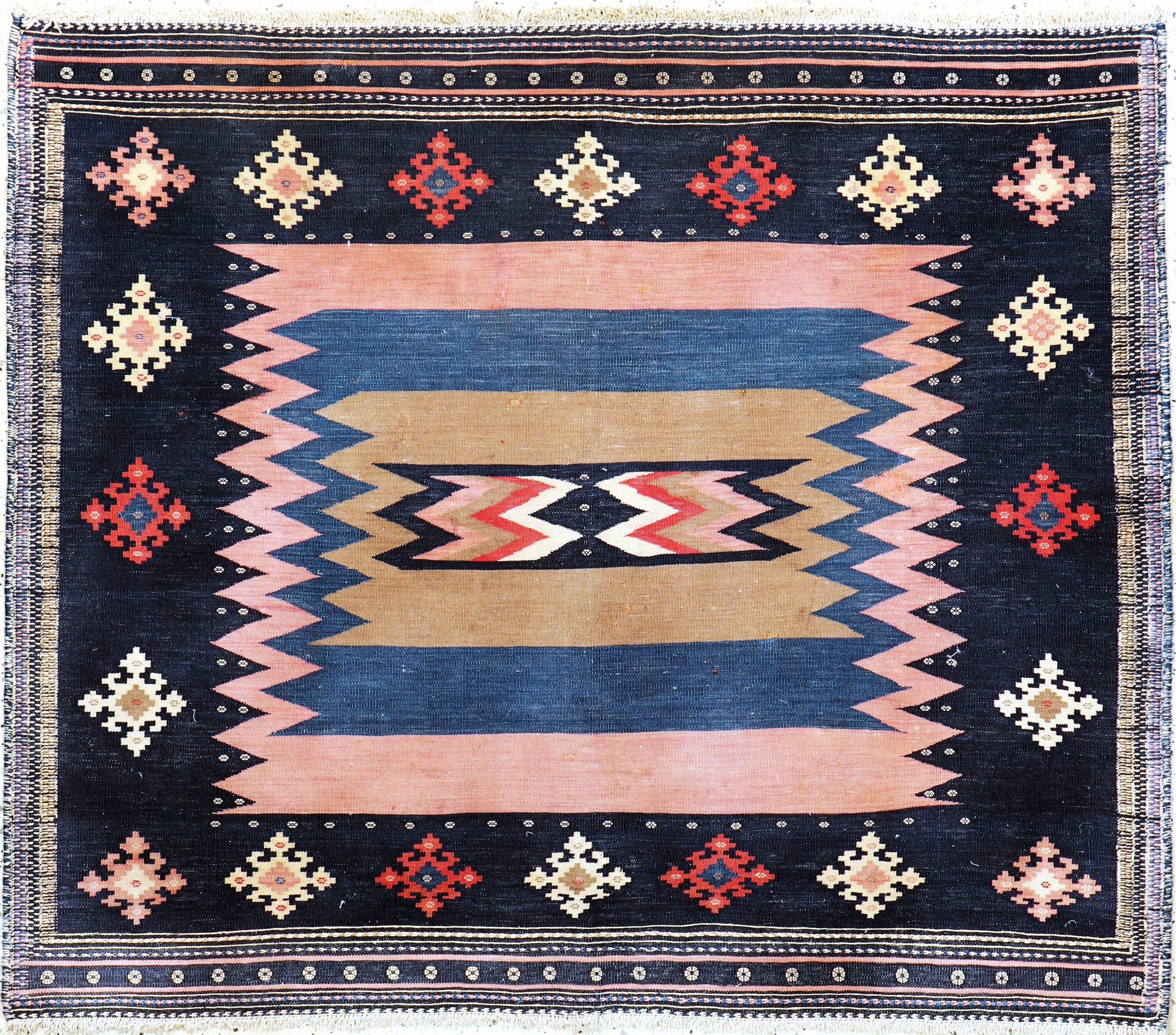 Afschar"Rukorsi & Sofreh", Persien, Anfang 20.Jhd, Wolle auf Wolle, ca. 133 x 153 cm, EHZ: 2