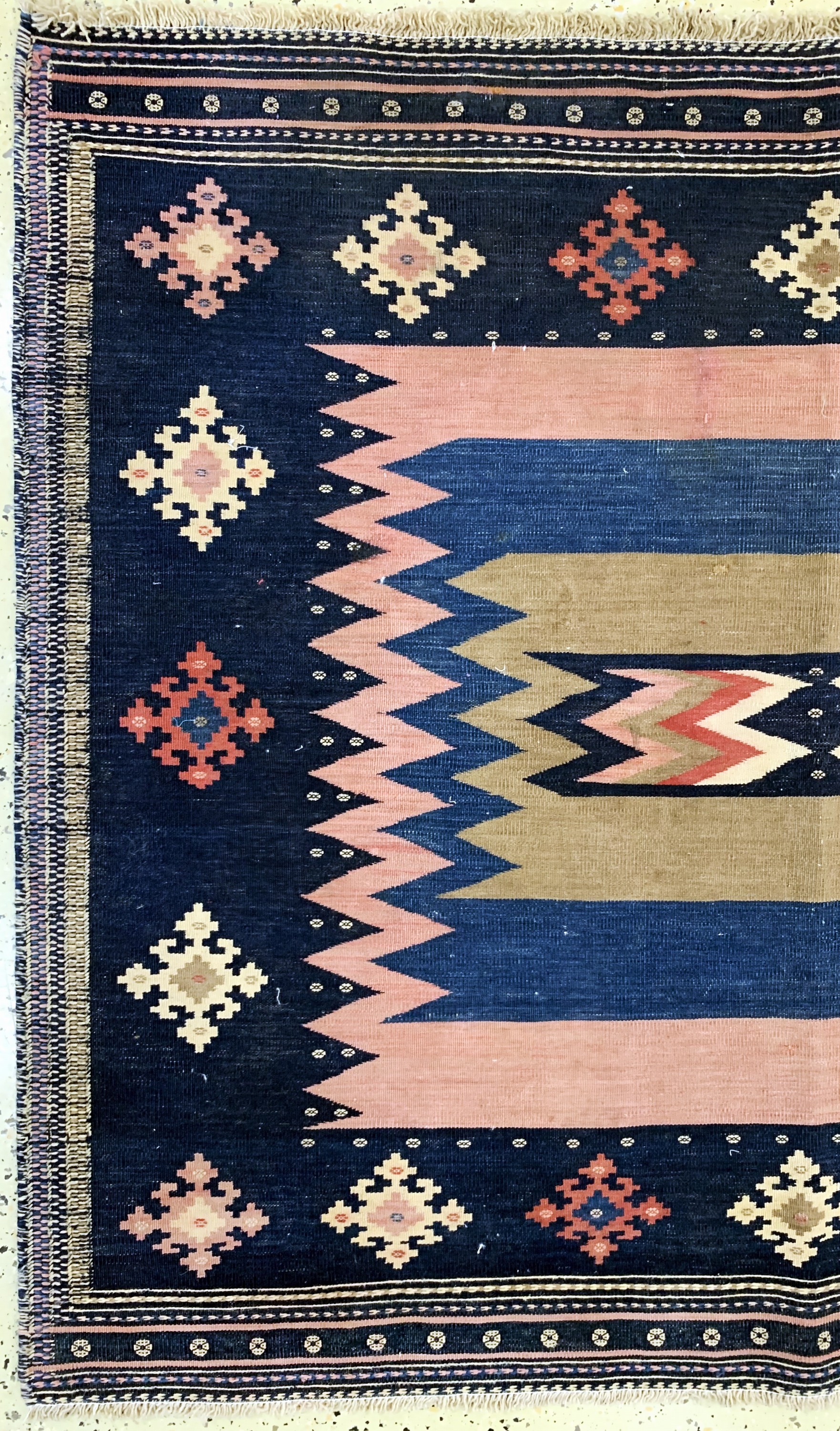 Detail c: Afschar"Rukorsi & Sofreh", Persien, Anfang 20.Jhd, Wolle auf Wolle, ca. 133 x 153 cm, EHZ: 2