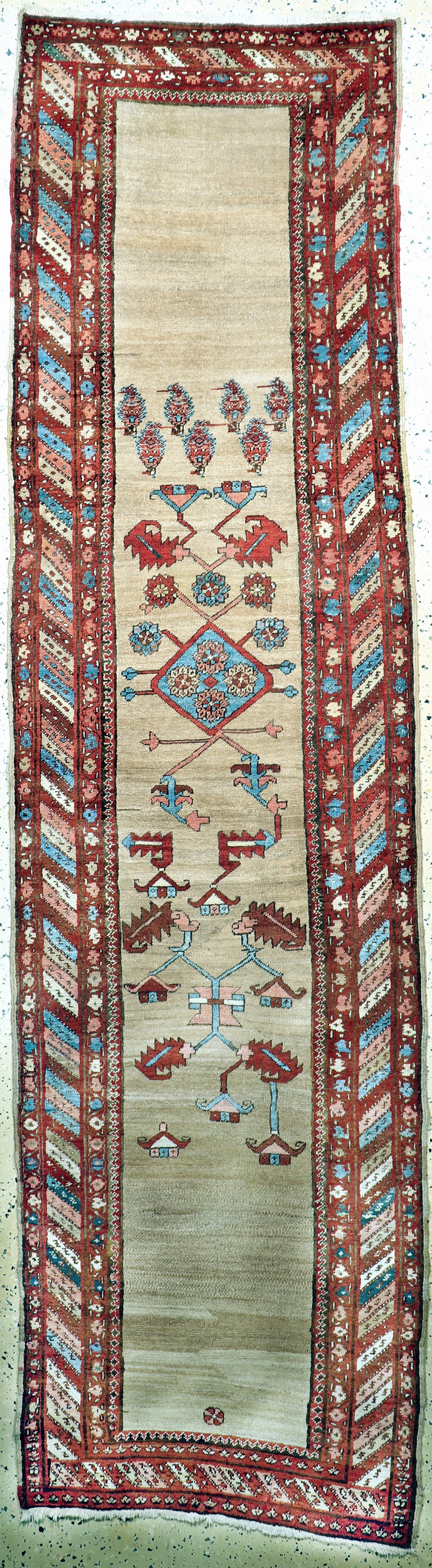 Antiker Bakhshaish, Persien, um 1900, Wolle auf Baumwolle, ca. 330 x 90 cm, gereinigt, EHZ: 2