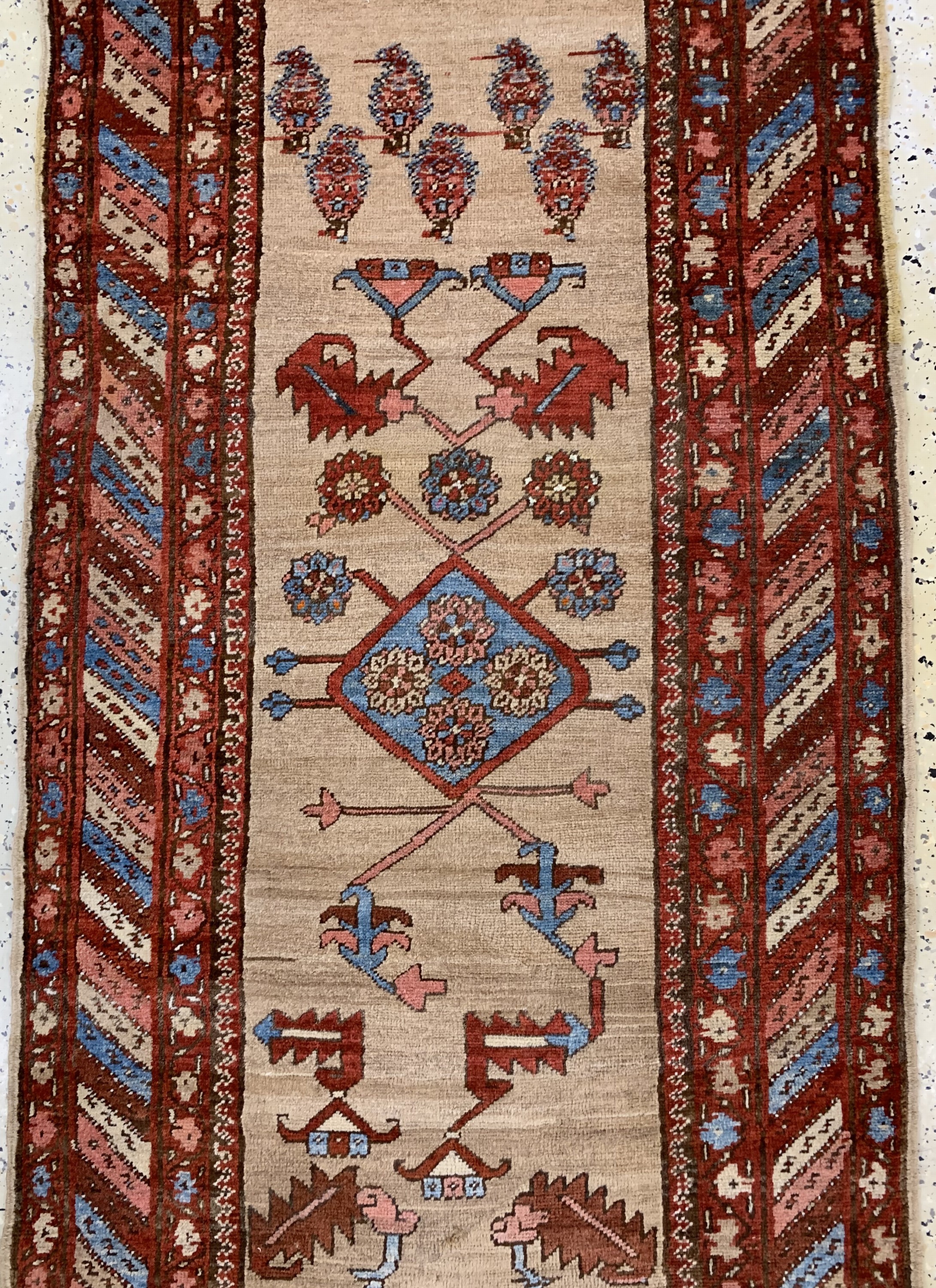 Detail b: Antiker Bakhshaish, Persien, um 1900, Wolle auf Baumwolle, ca. 330 x 90 cm, gereinigt, EHZ: 2