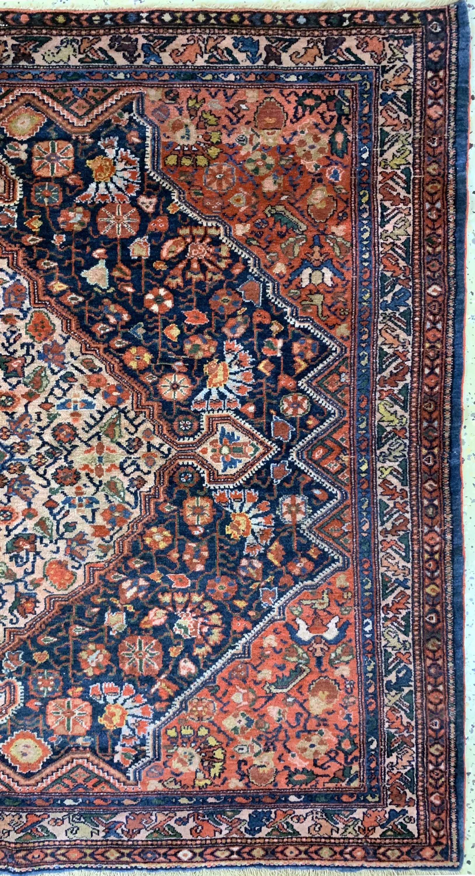 Detail a: Antiker Malayer, Persien, um 1900, Wolle auf Baumwolle, ca. 133 x 156 cm, EHZ: 2