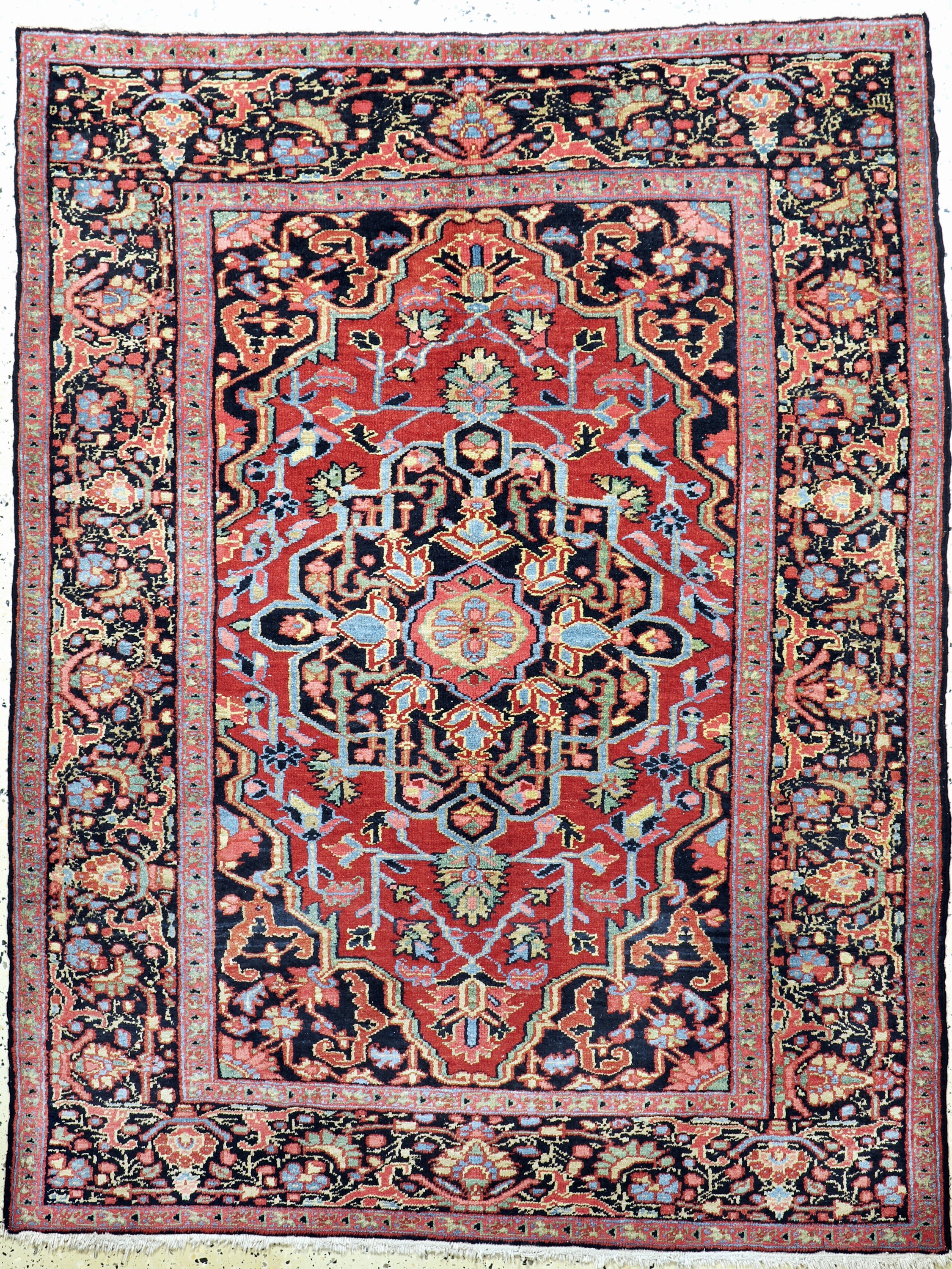 Heriz alt, Persien, Anfang 20.Jhd, Wolle auf Baumwolle, ca. 185 x 142 cm, EHZ: 2
