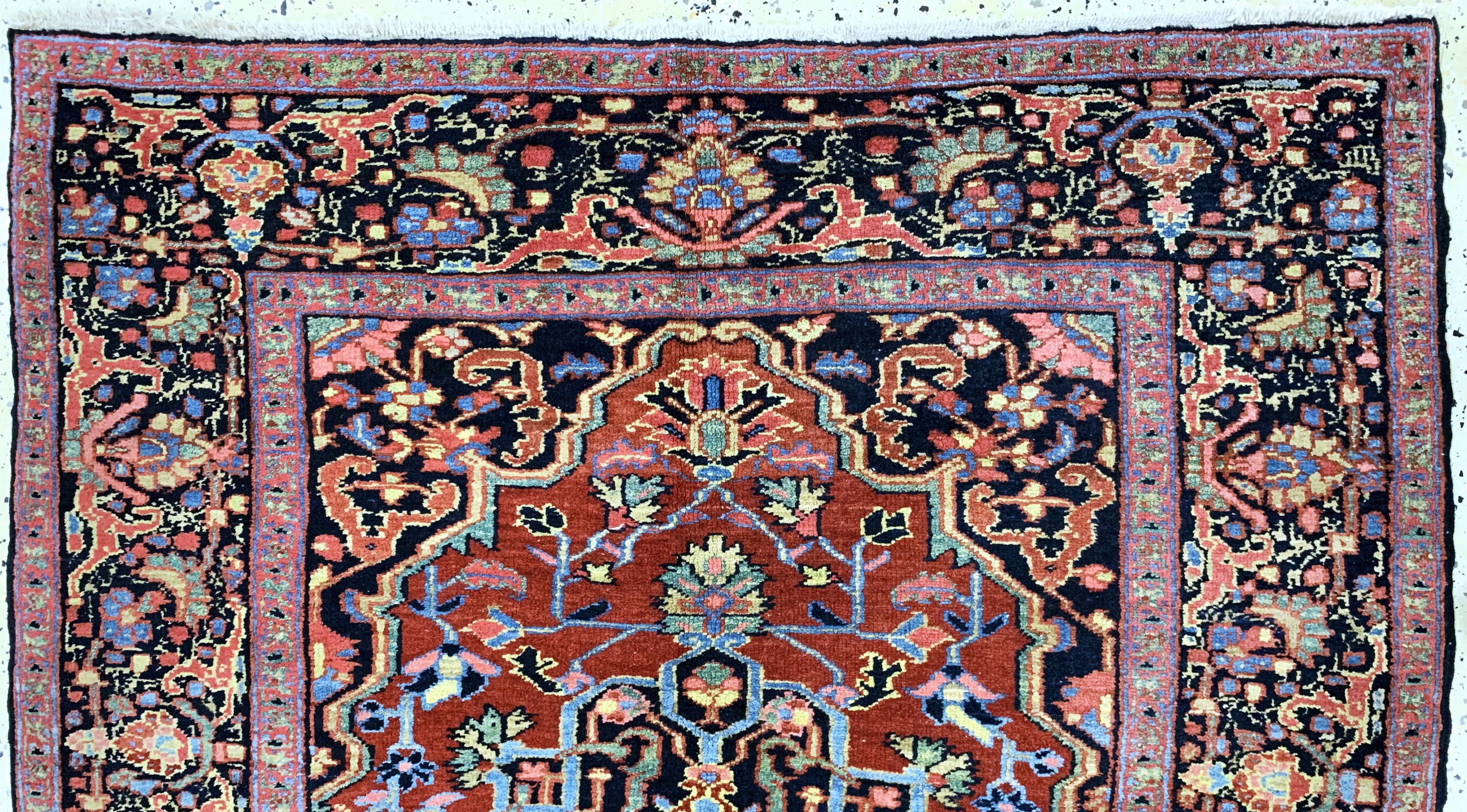 Detail a: Heriz alt, Persien, Anfang 20.Jhd, Wolle auf Baumwolle, ca. 185 x 142 cm, EHZ: 2