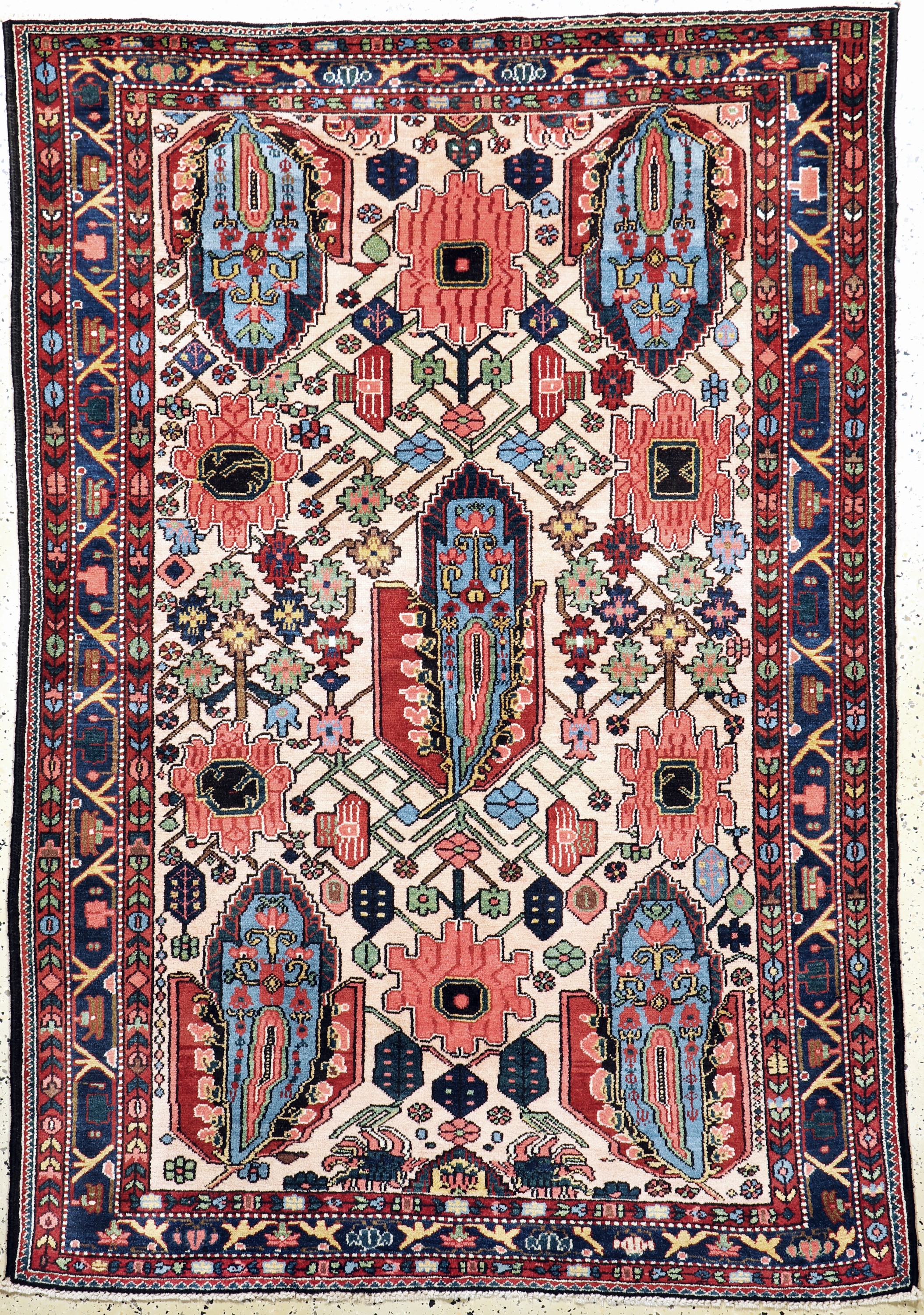 Bachtiar fein, Persien, Mitte 20.Jhd, Wolleauf Baumwolle, ca. 210 x 150 cm, gereinigt, EHZ: 1-2