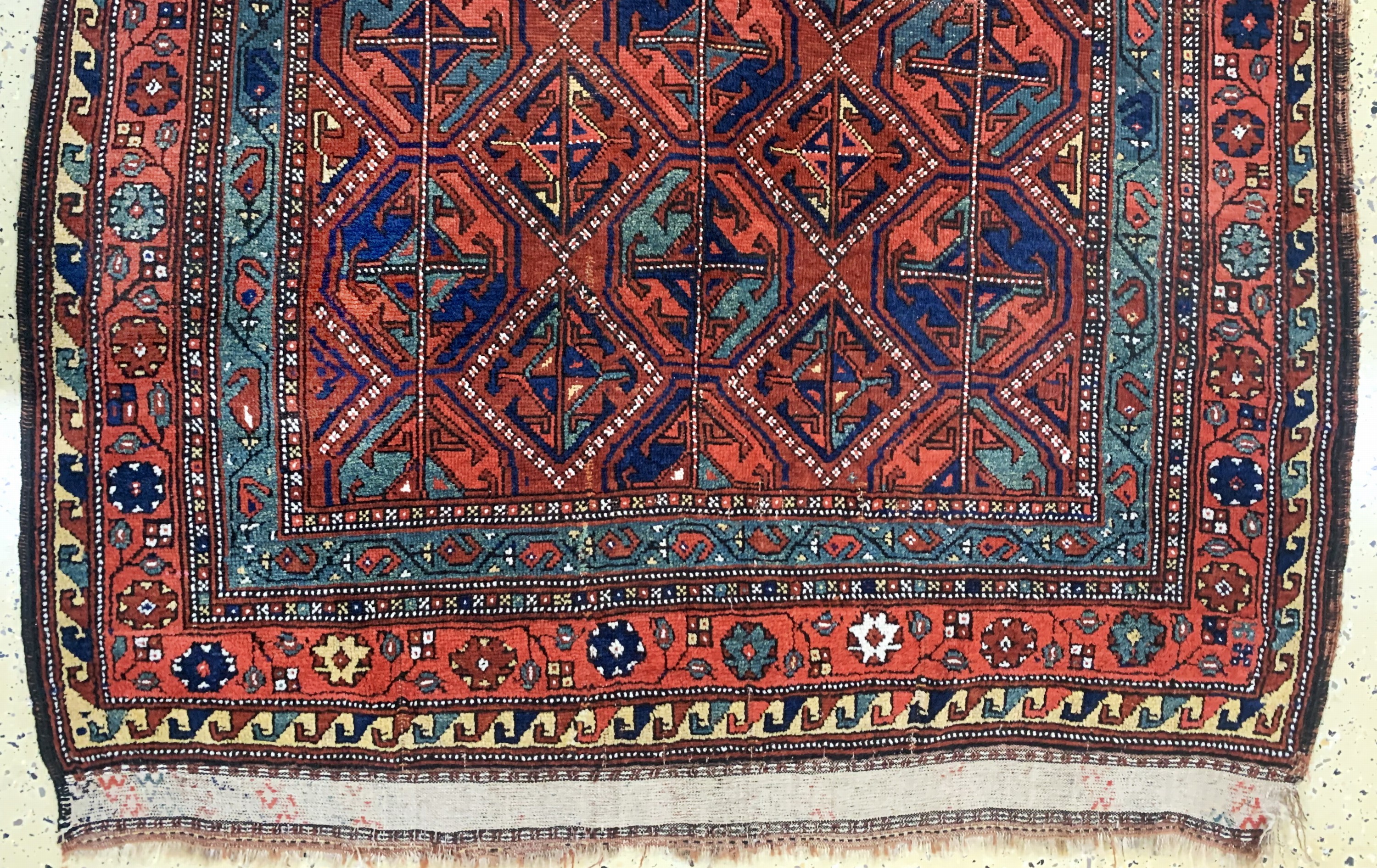 Detail c: Kordi"Dorfteppich"antik, Persien, um 1900, Wolle auf Wolle, ca. 290 x 132 cm, EHZ: 3