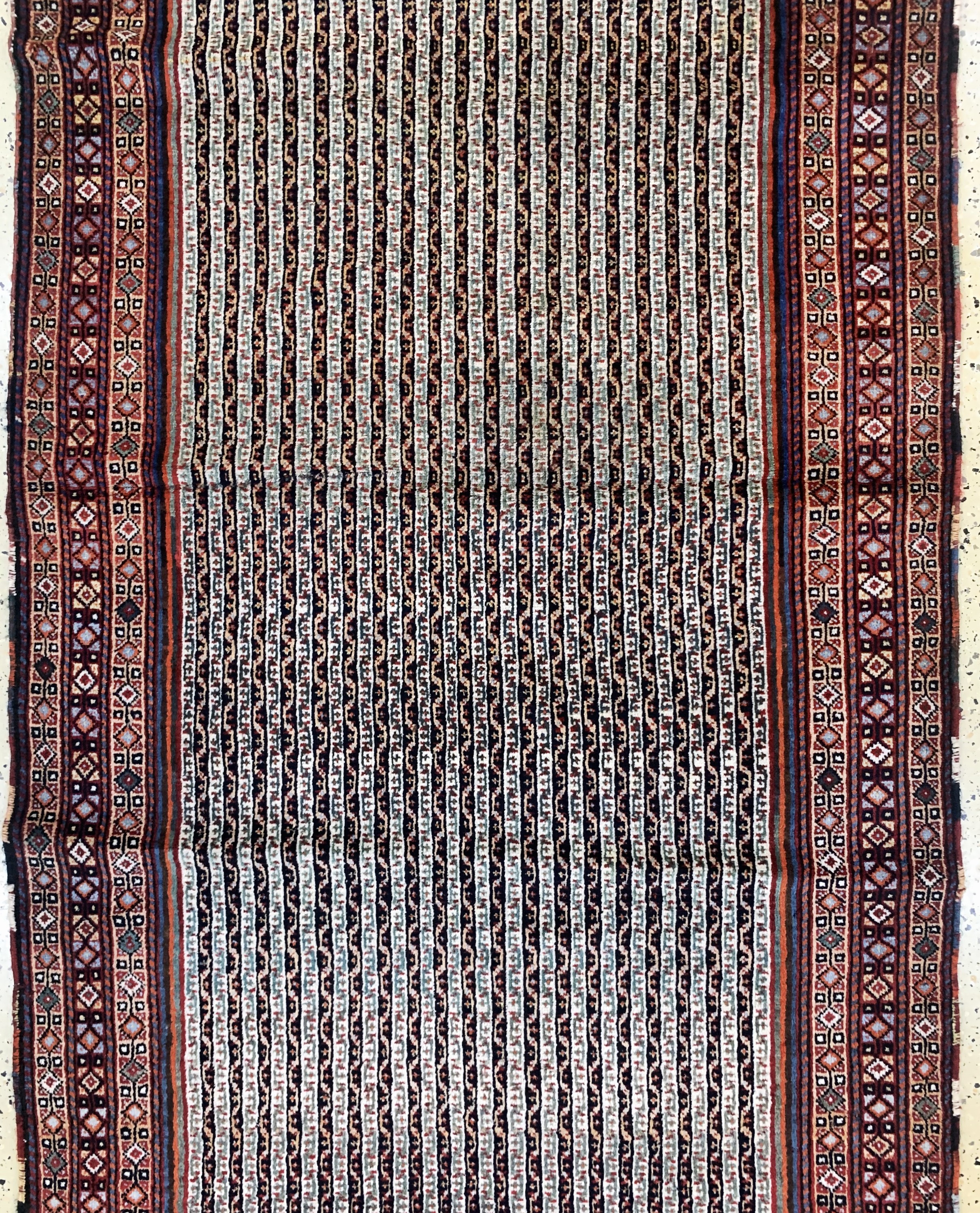Detail c: Antiker Khamseh, Persien, 19.Jhd, Wolle aufWolle, ca. 460 x 117 cm, gereinigt, EHZ: 2-3(Trittfalten)