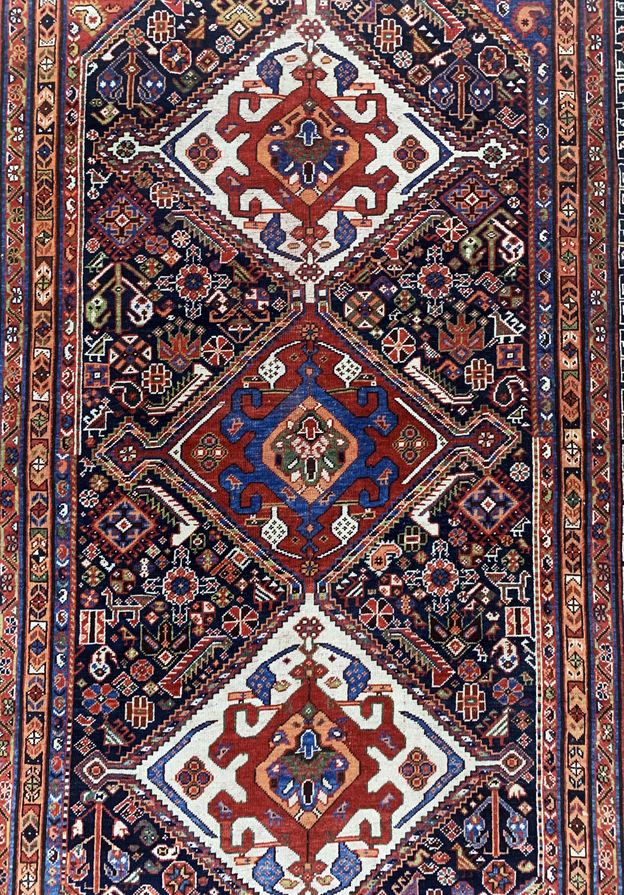 Detail c: Ghaschgai"Kashkuli"fein antik, Persien, um 1900, Wolle auf Wolle, ca. 250 x 150 cm, EHZ: 3