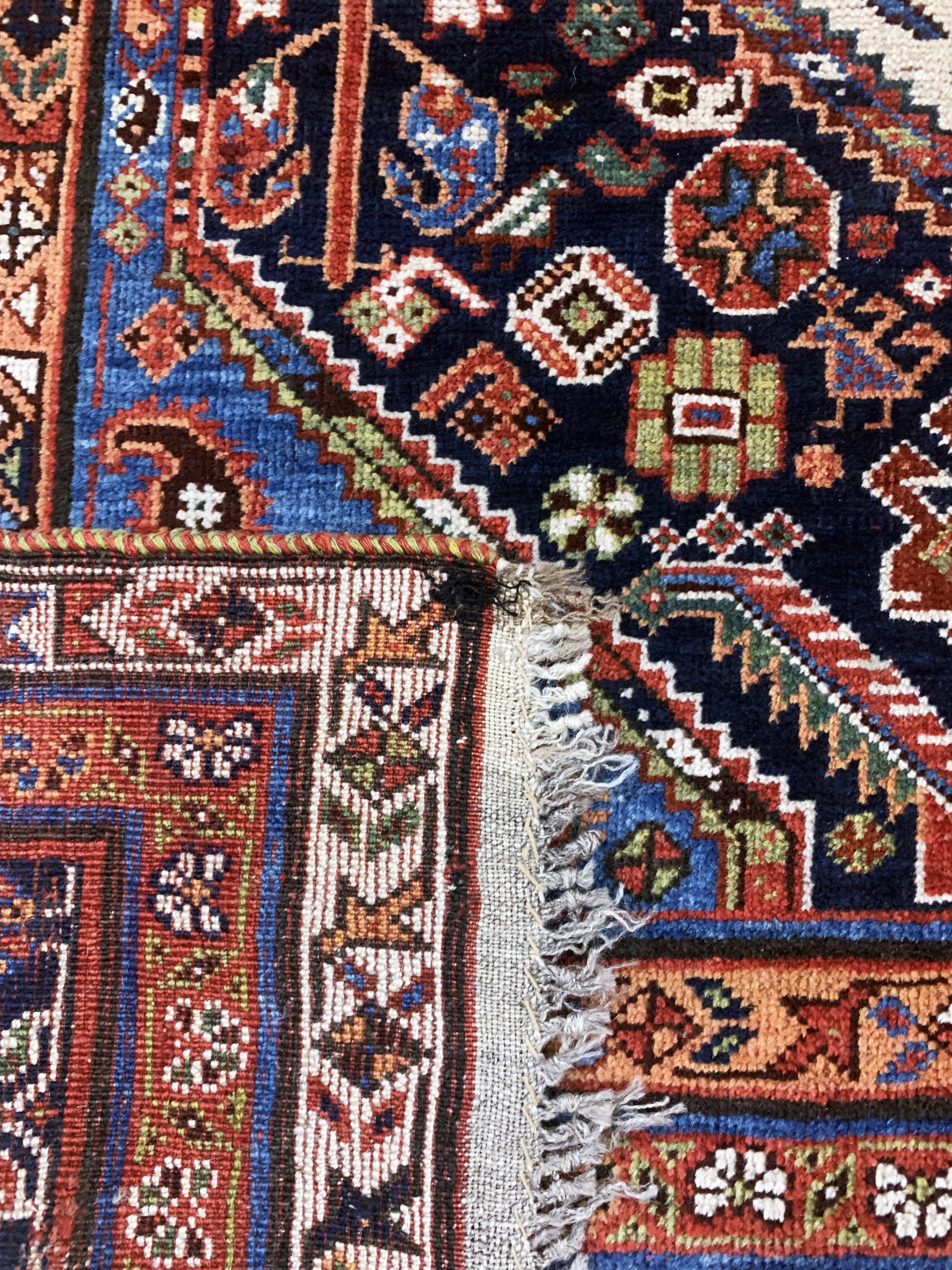Detail g: Ghaschgai"Kashkuli"fein antik, Persien, um 1900, Wolle auf Wolle, ca. 250 x 150 cm, EHZ: 3