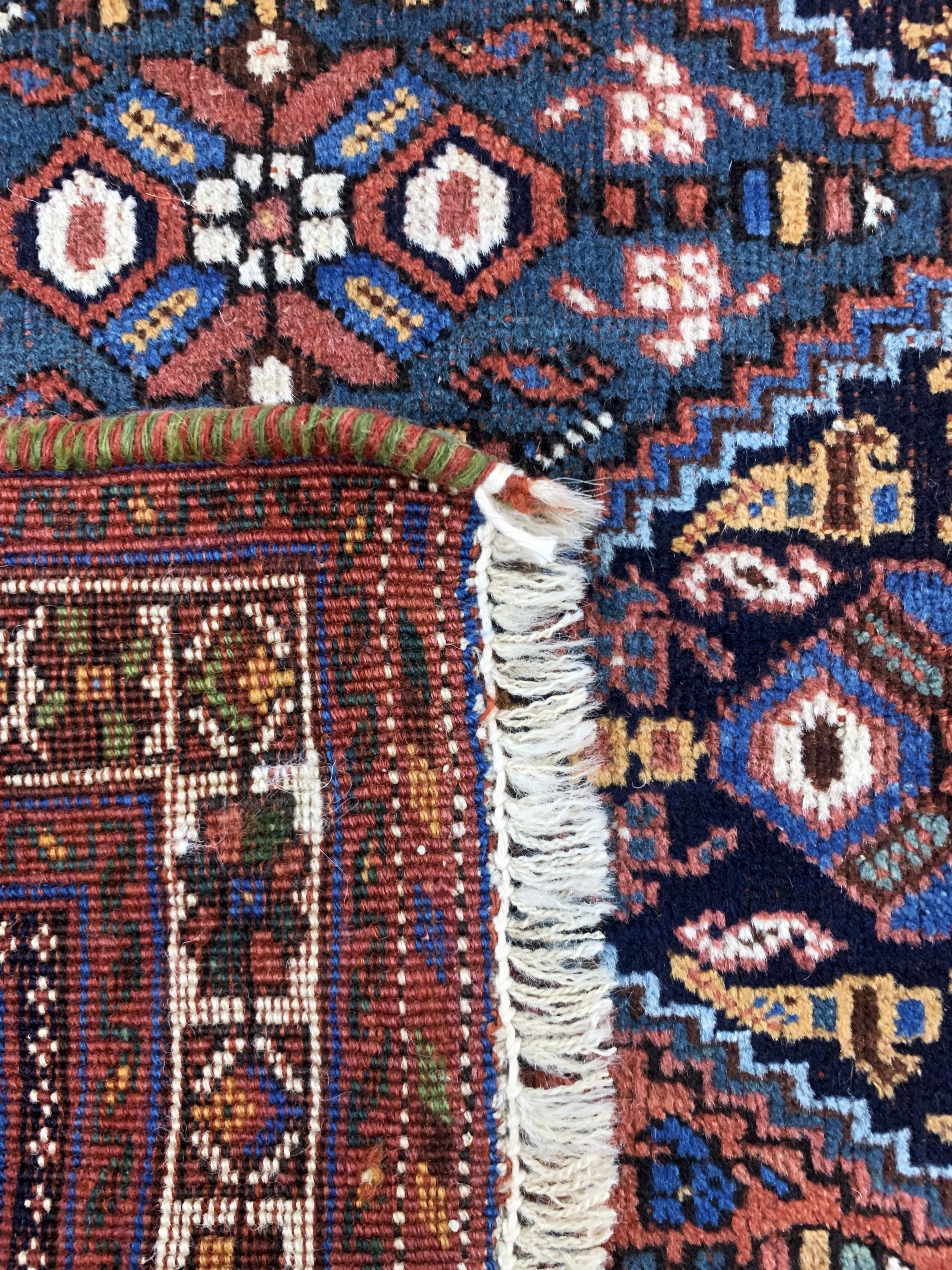 Detail g: Afschar fein alt, Persien, Anfang 20.Jhd, Wolle auf Wolle, ca. 200 x 160 cm, EHZ:(gleichmäßig dünn).